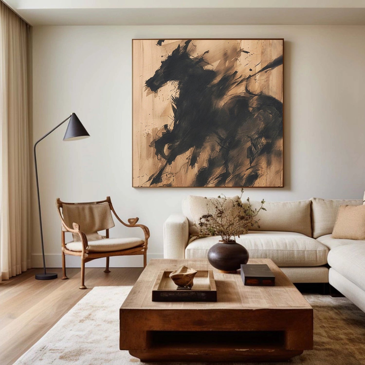 Abstract Animal Horse Canvas Art #AP209