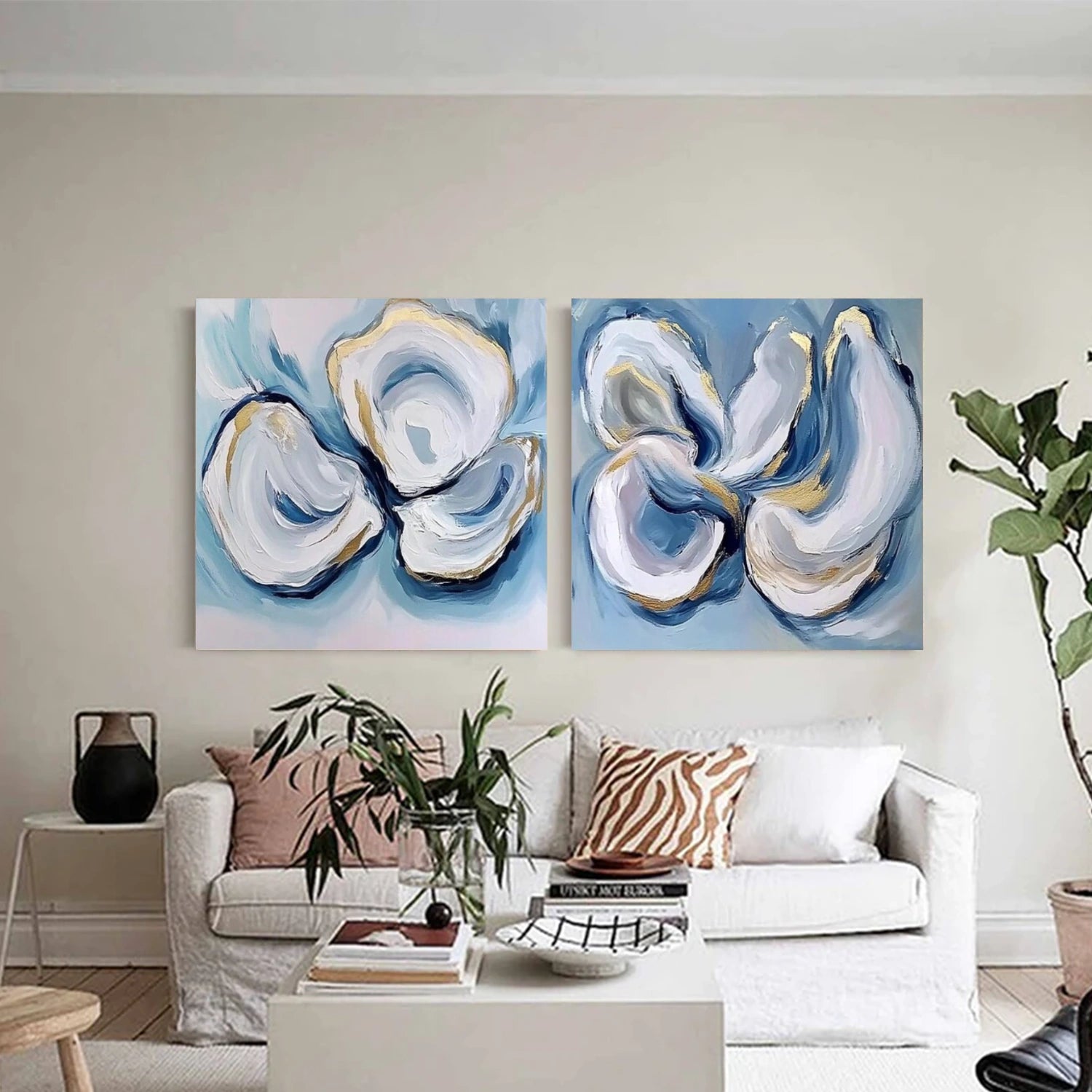 Abstract Square Set of 2 Wall Art #AB 541