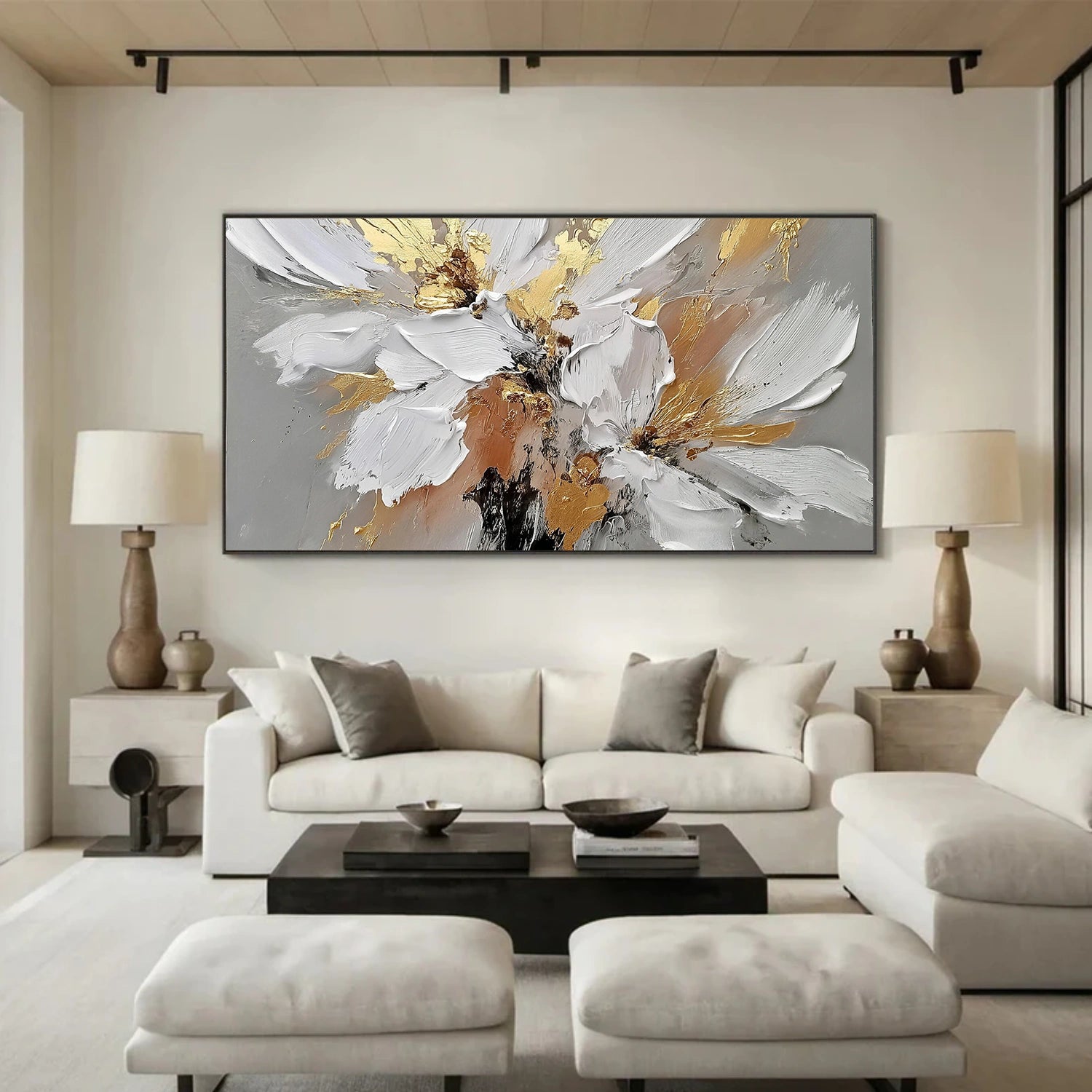 Flower & Tree Abstract Texture Canvas Art #FT 332