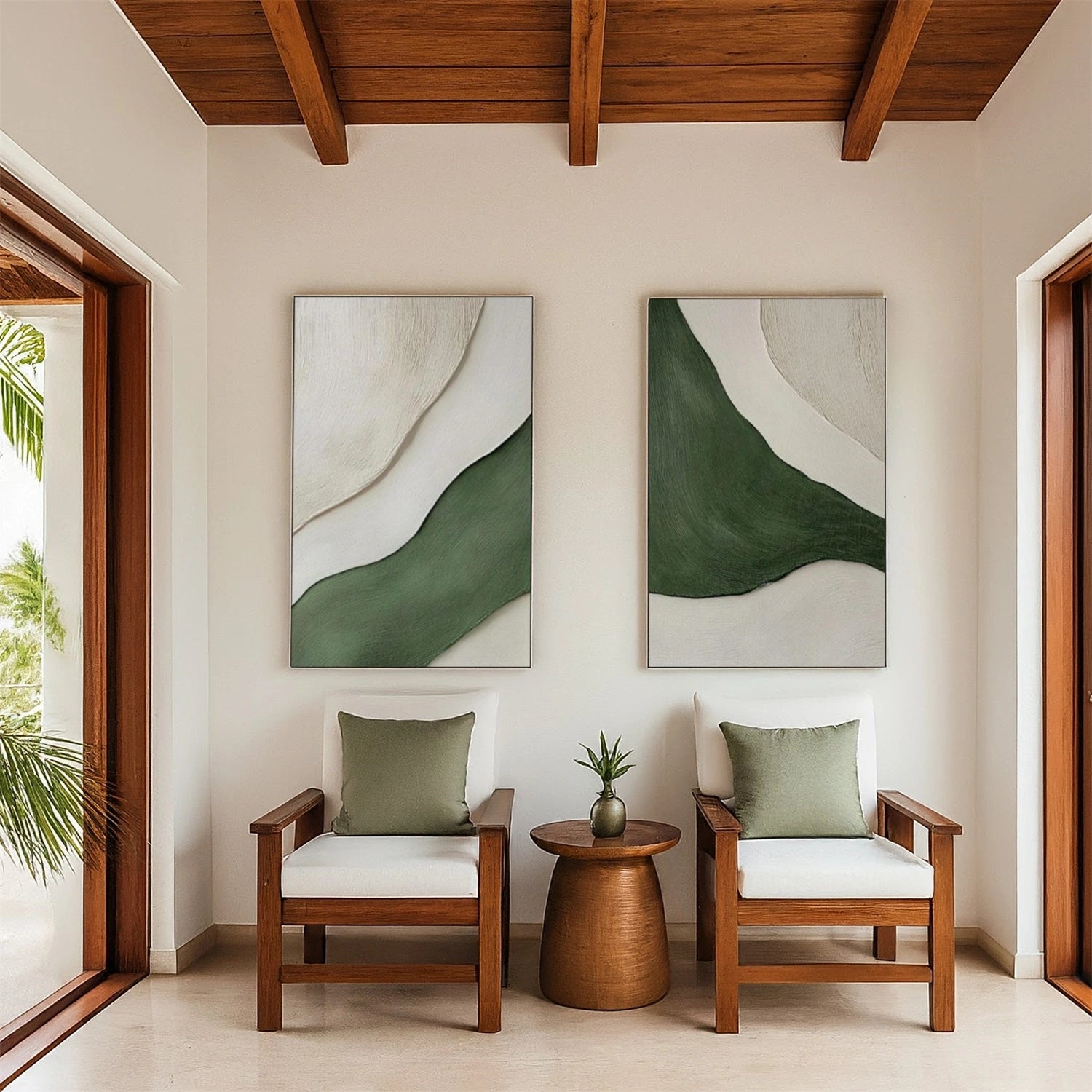 Minimalist Textured Canvas Art Set of 2 #MM381