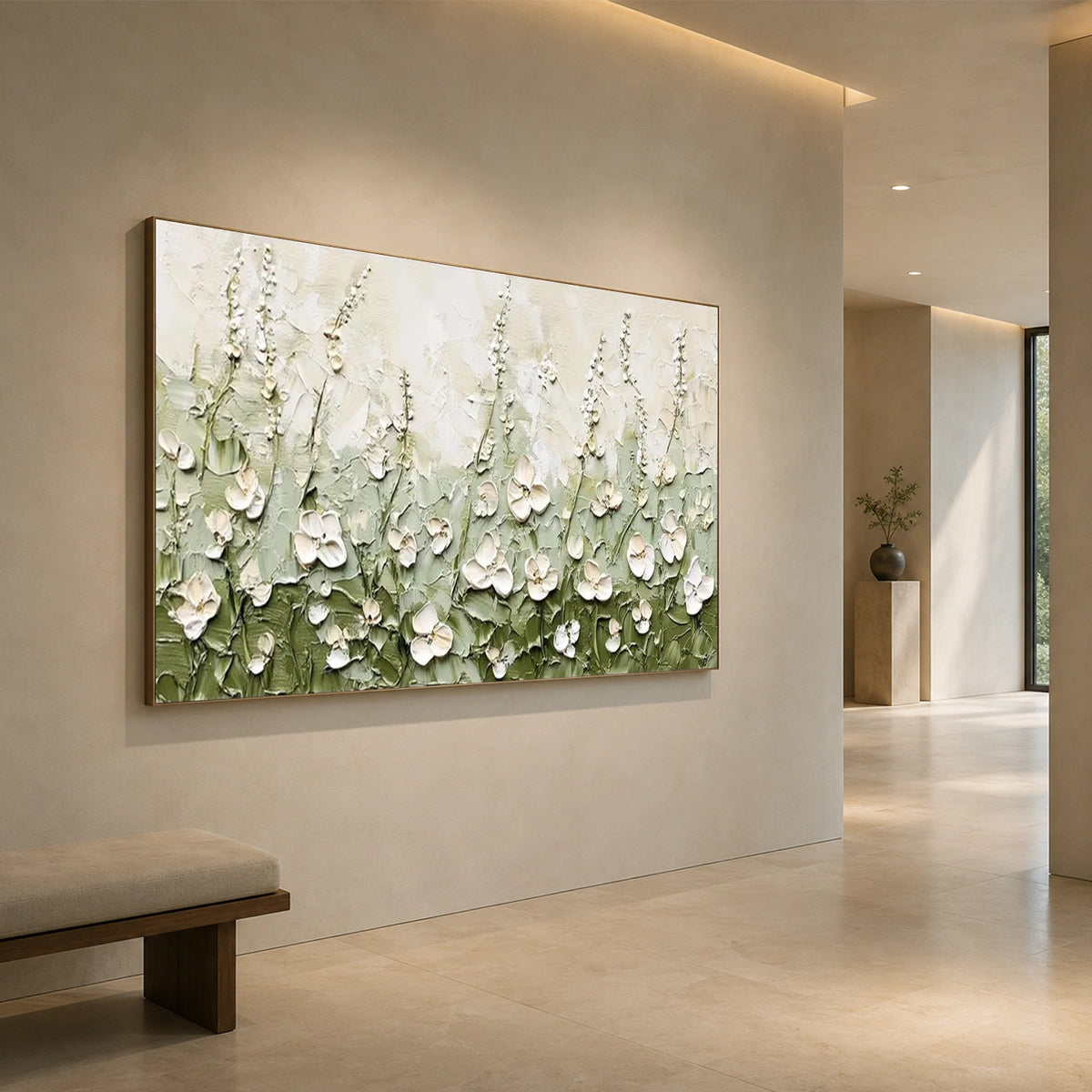 Flower & Tree Abstract Texture Canvas #FT 433
