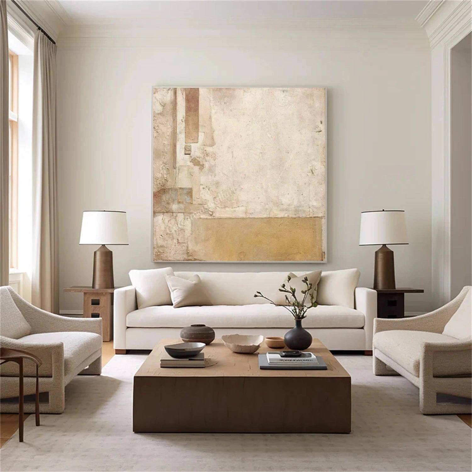 Beige Wabi Sabi Wall Art #WS389