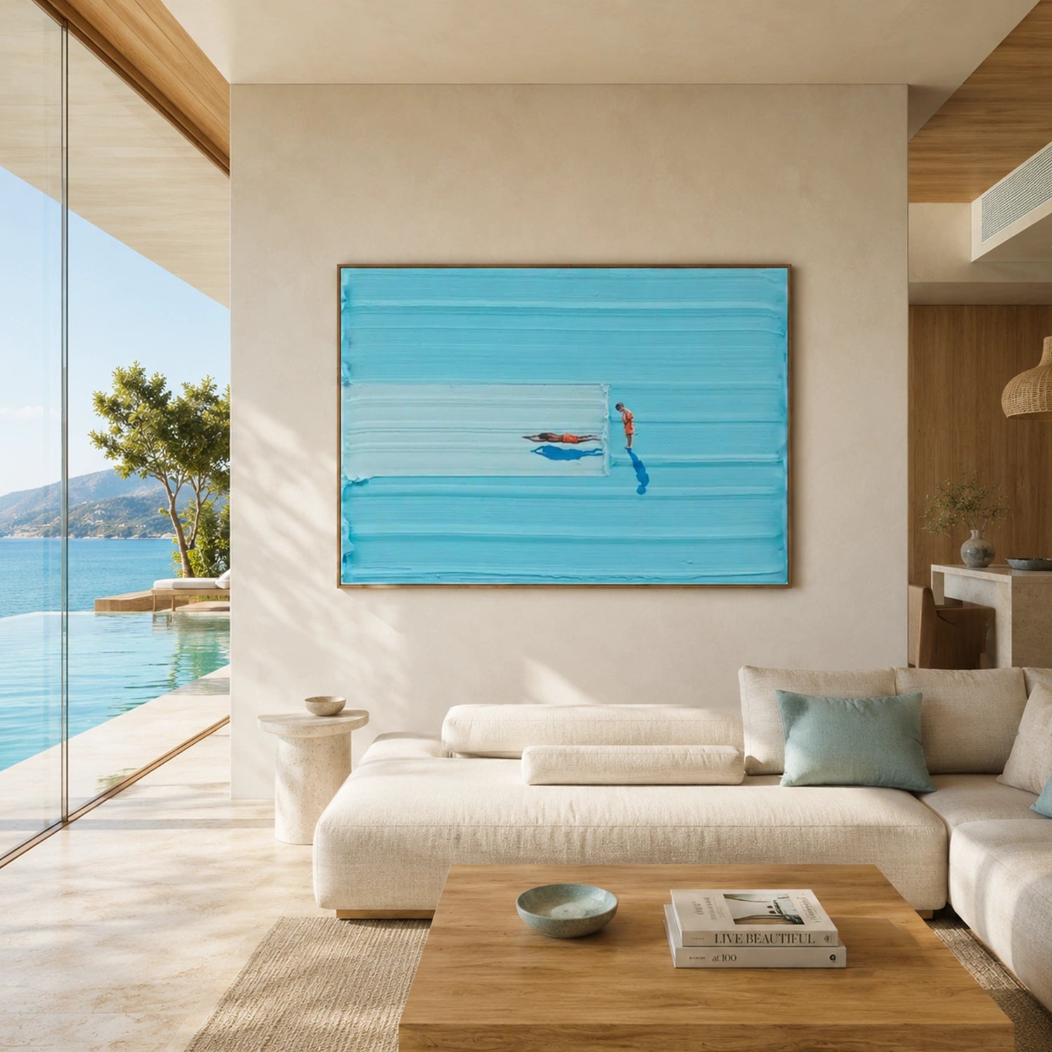 Swimming  Sport Art Painting Canvas # SA102