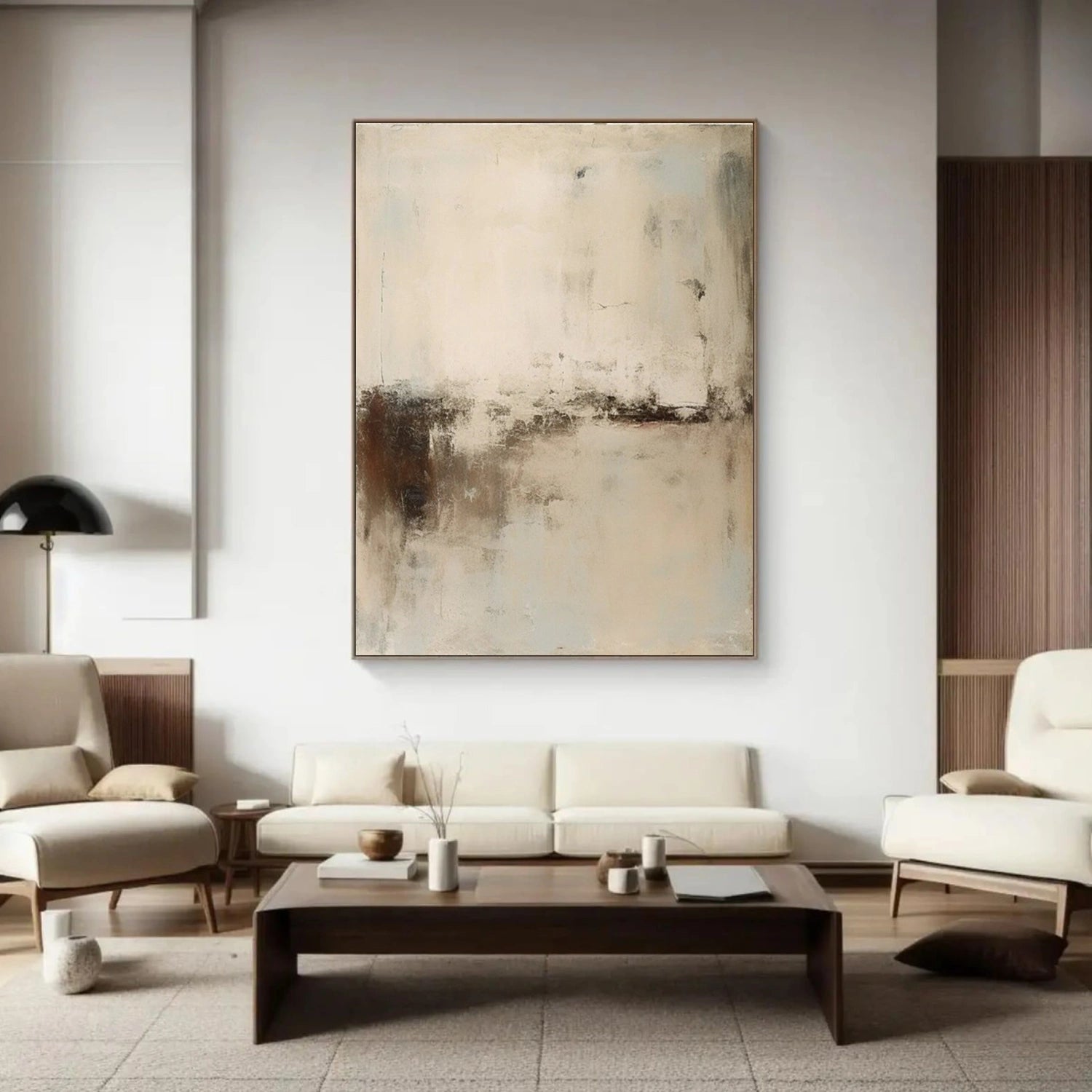 Beige & Brown Abstract Wall Art #BB174