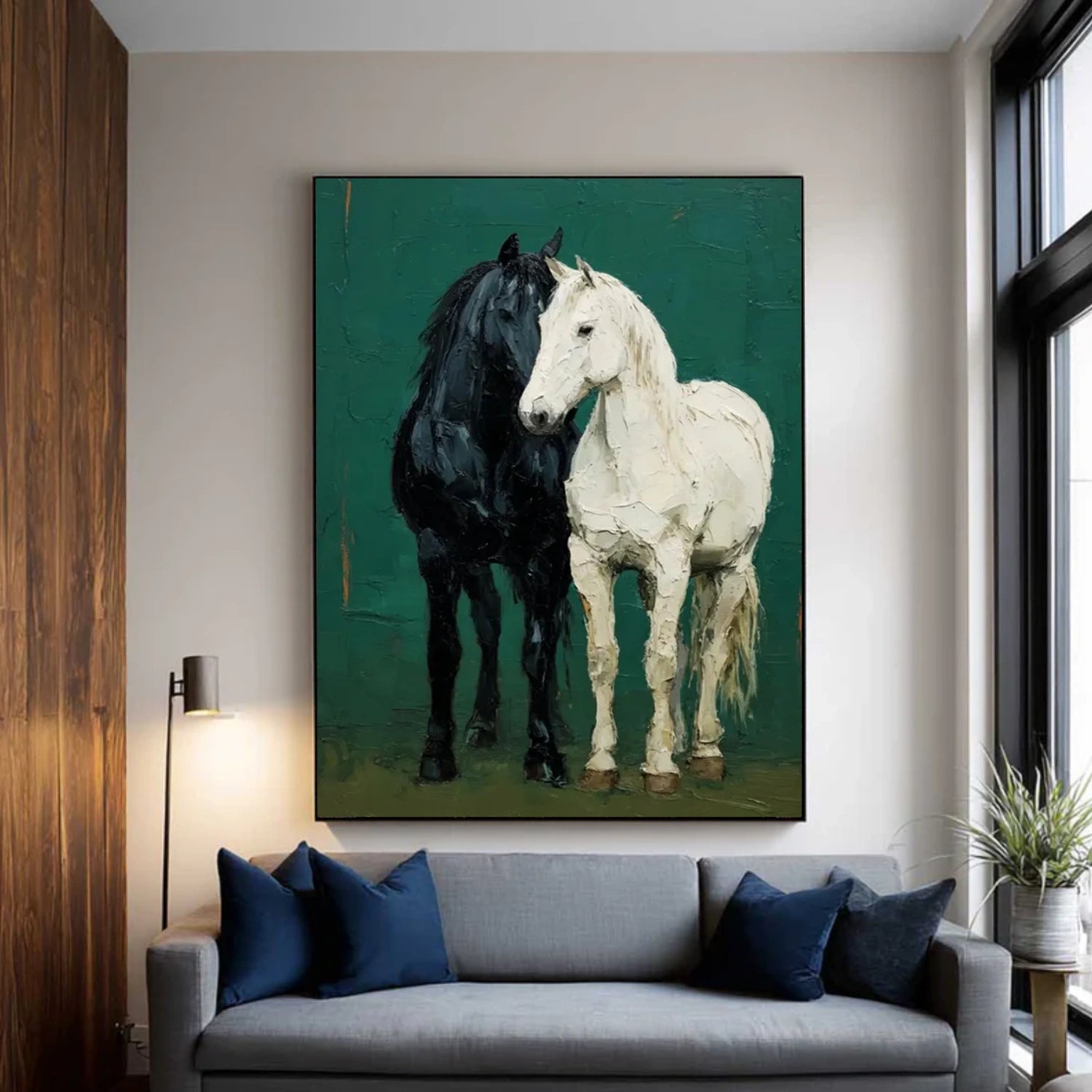 Abstract Animal Horse Canvas Art #AP215