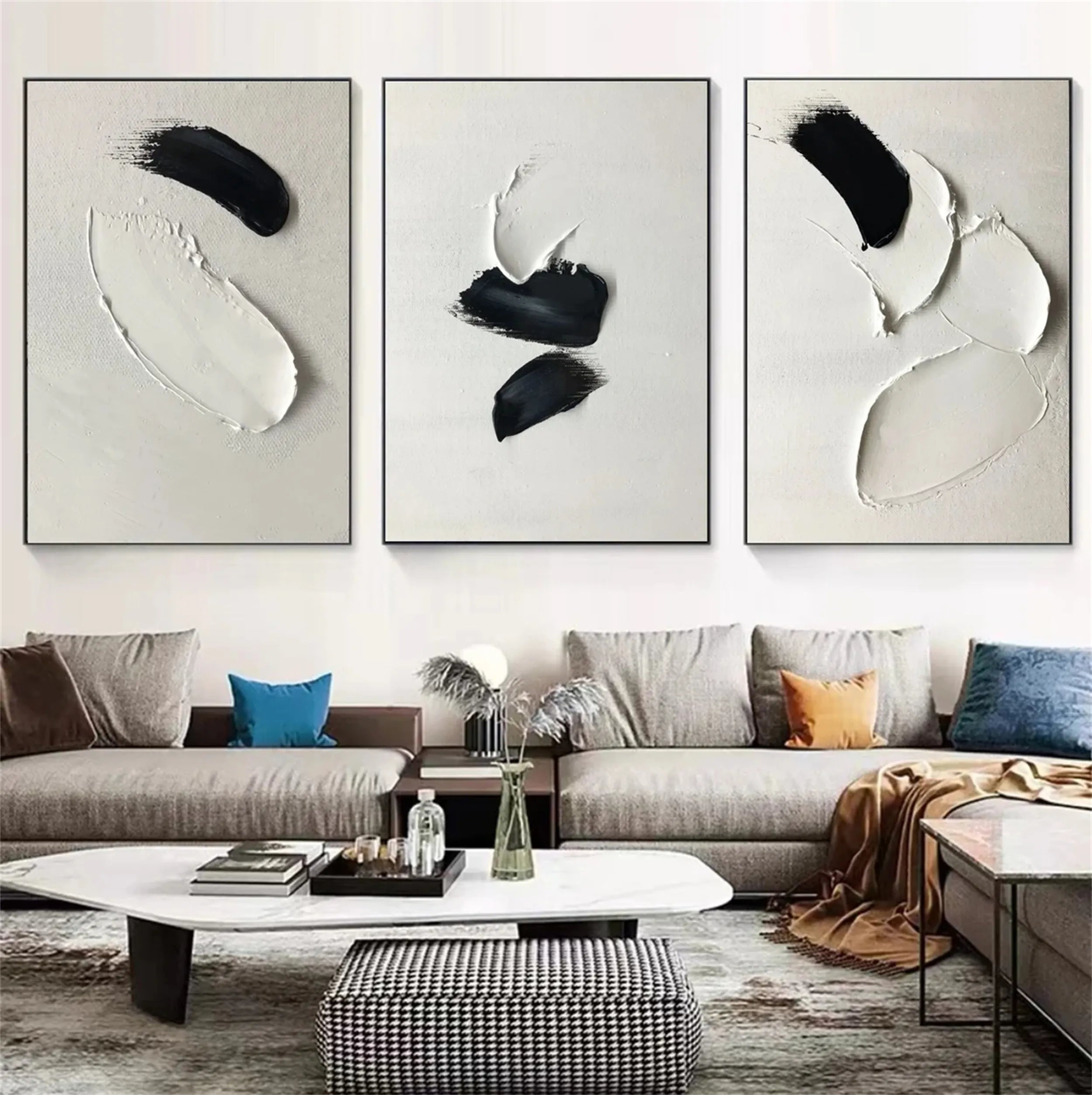 Minimalistic Balance Canvas Painting Set of 3 #MM286