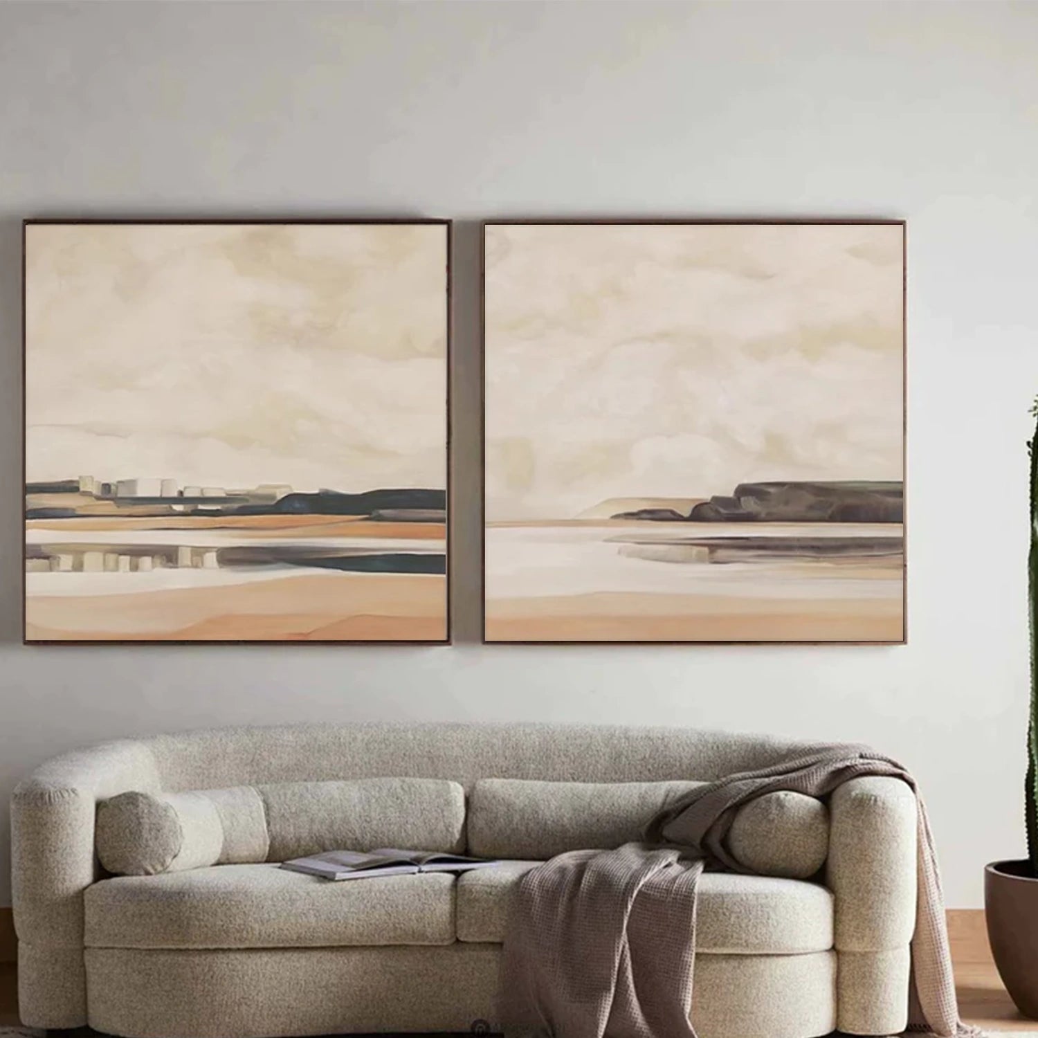 Abstract Wall Art Square  Set of 2 #AB615