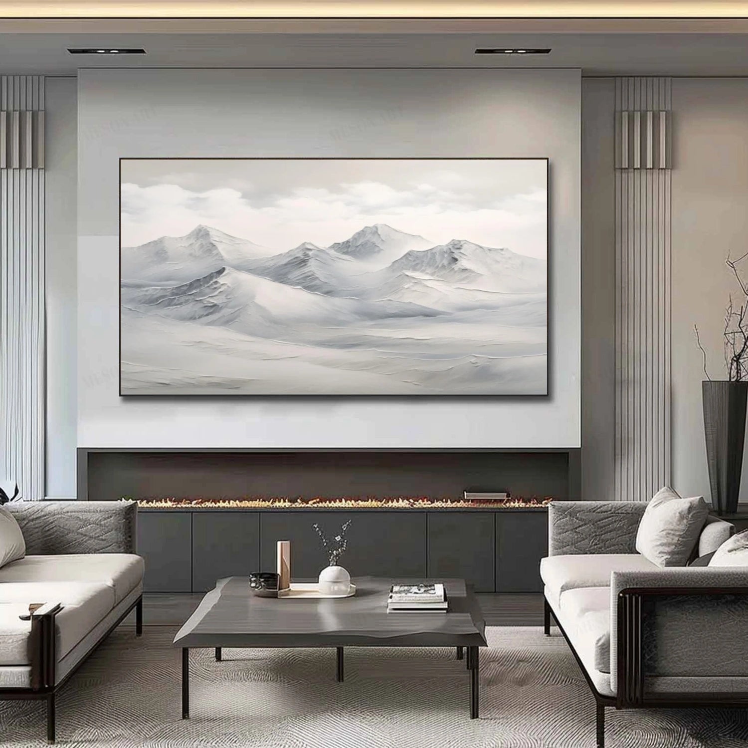 Abstract Mountai Canvas Art #MM327