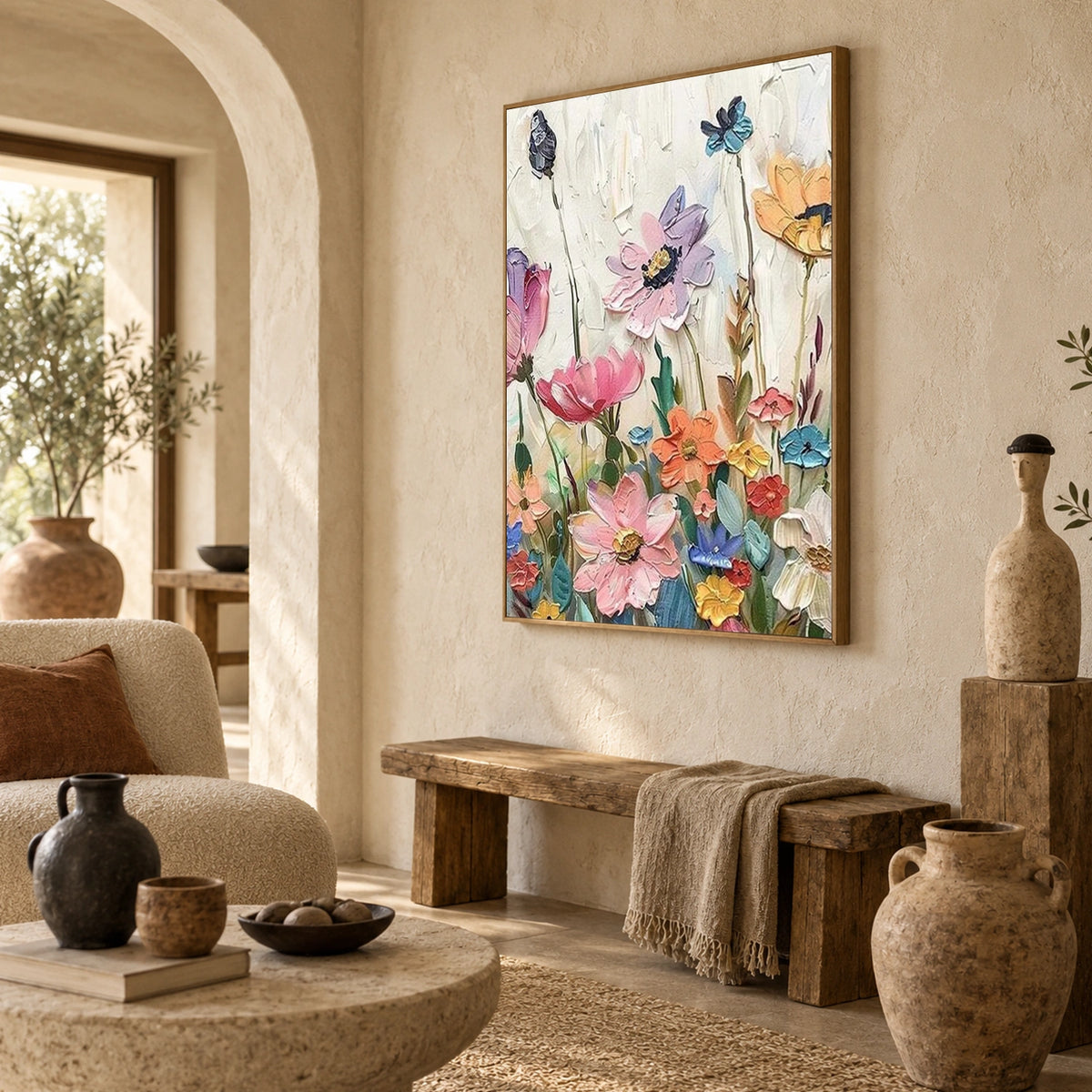 Flower & Tree Abstract Canvas #FT 427