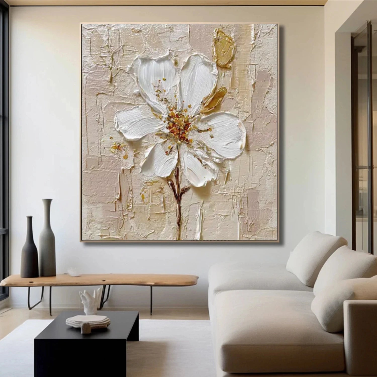 Flower & Tree Abstract Texture Canvas Art #FT 273