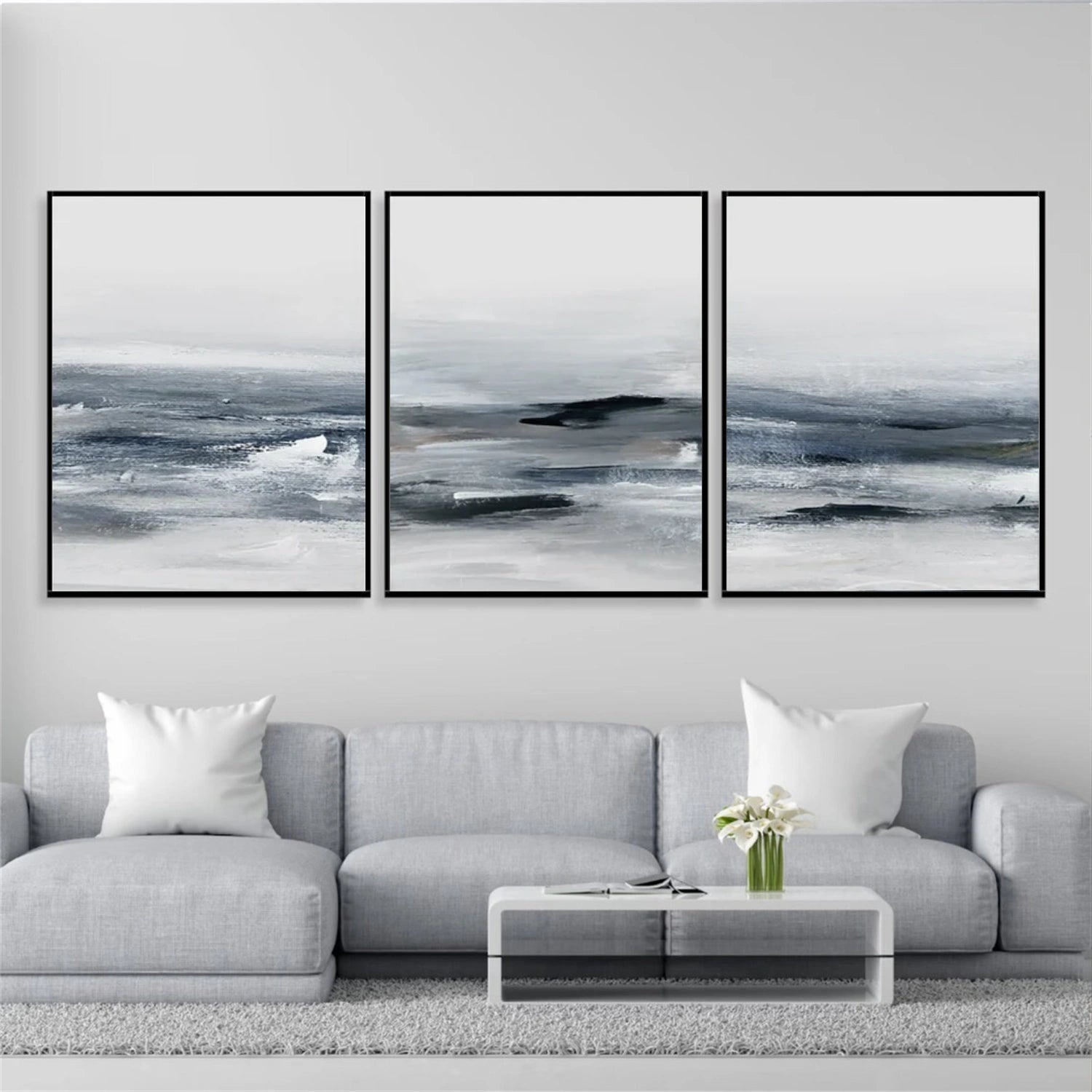 Abstract Textured Wall Art Set of 3#AB 591