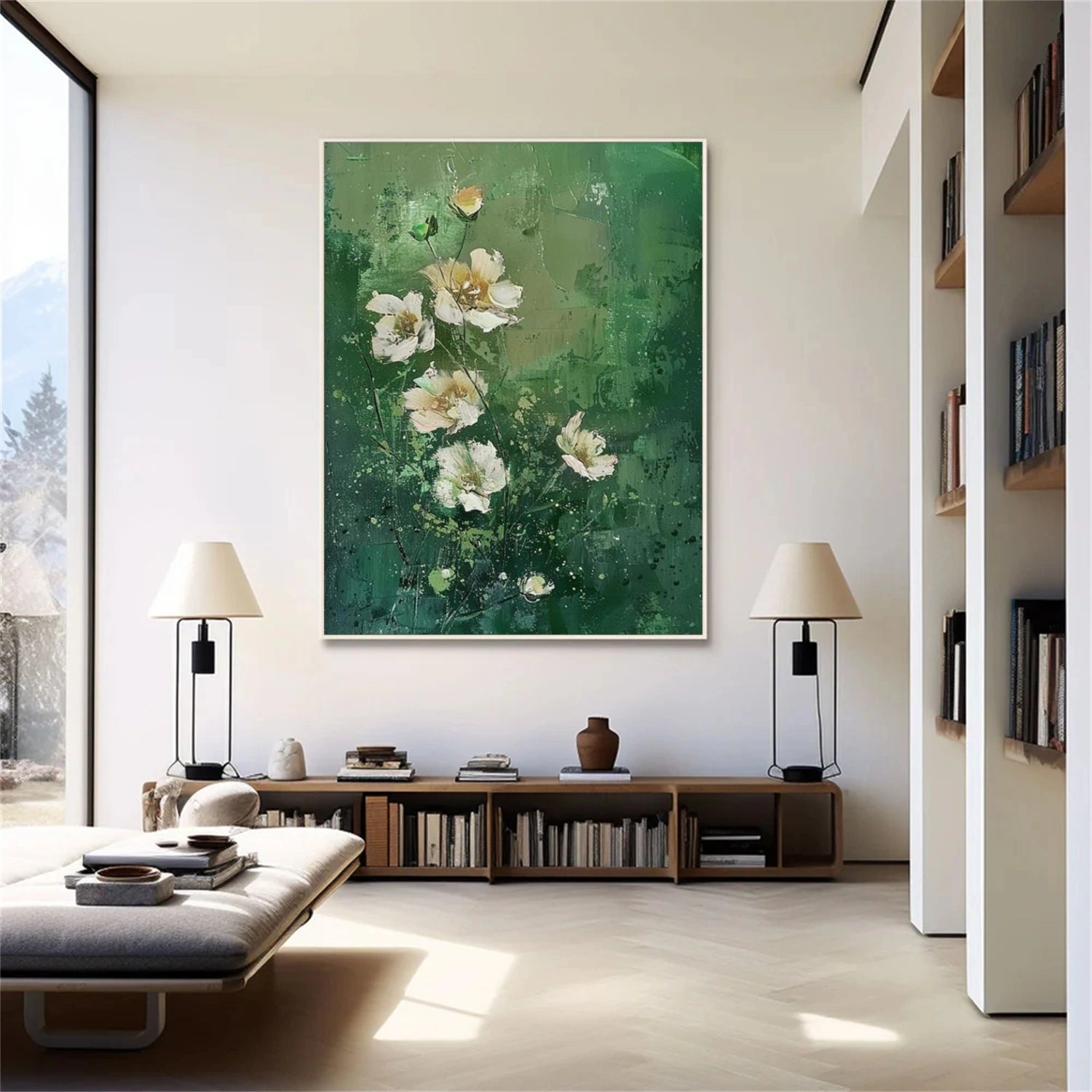 Flower & Tree Abstract Texture Canvas Art #FT 331