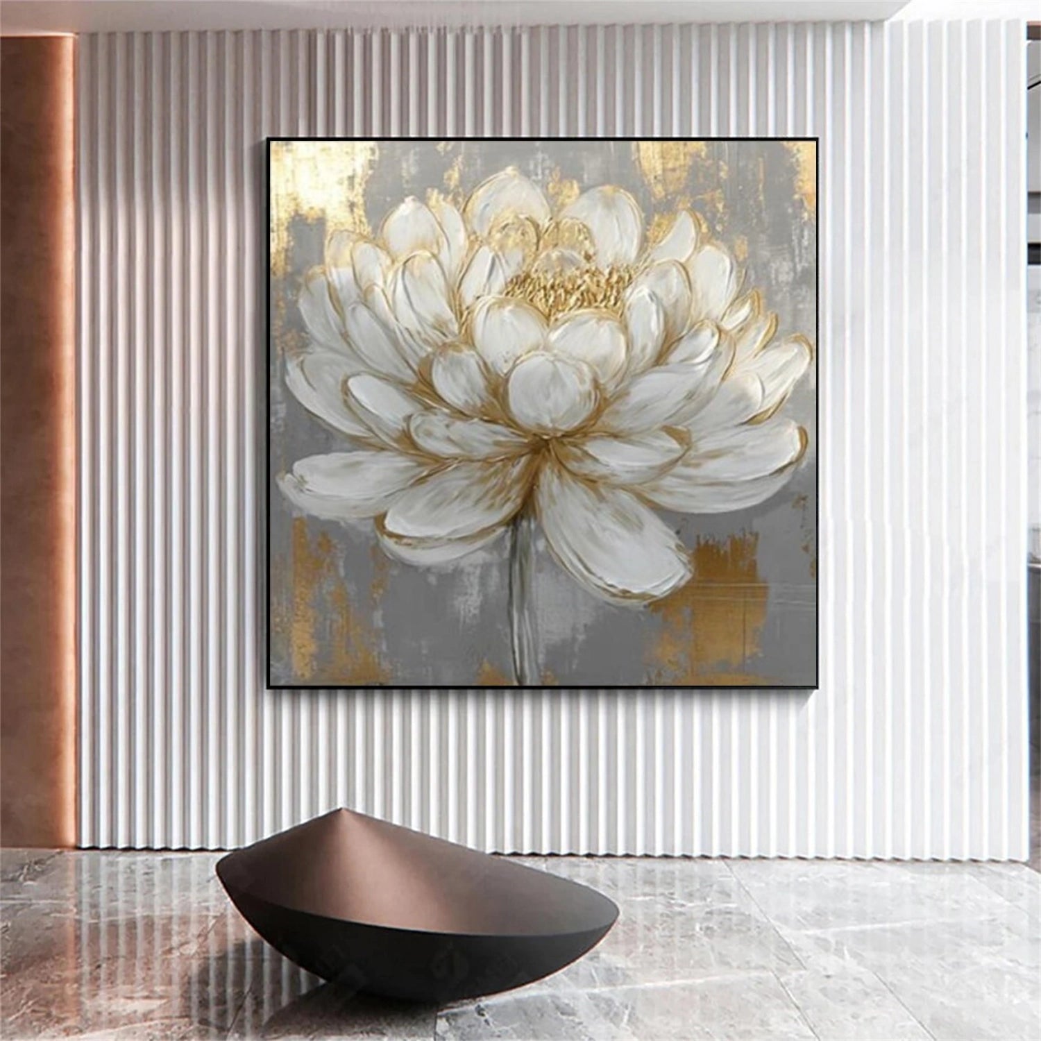 Flower & Tree Abstract Texturte  Canvas Art #FT 246