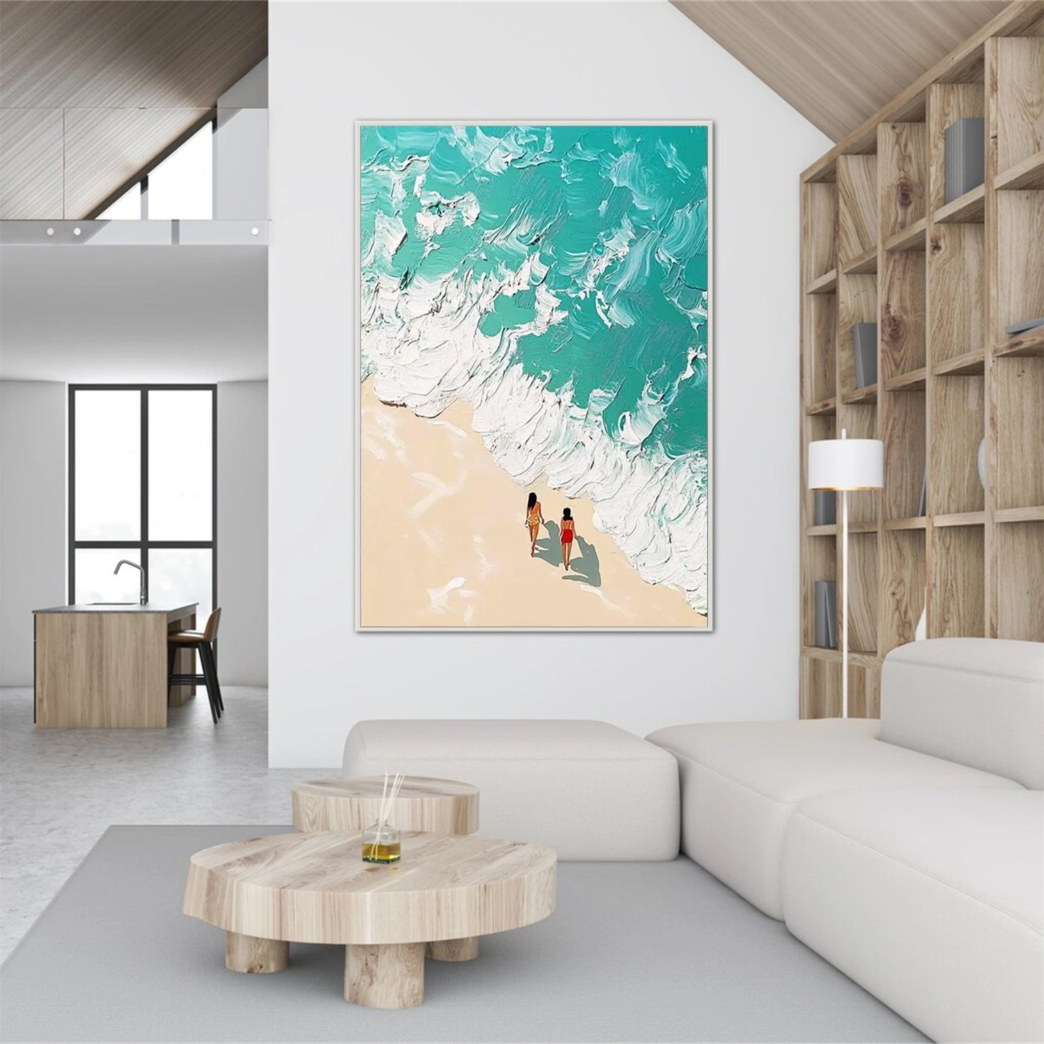 Swimming Sport Texture Canvas Painting #SA013