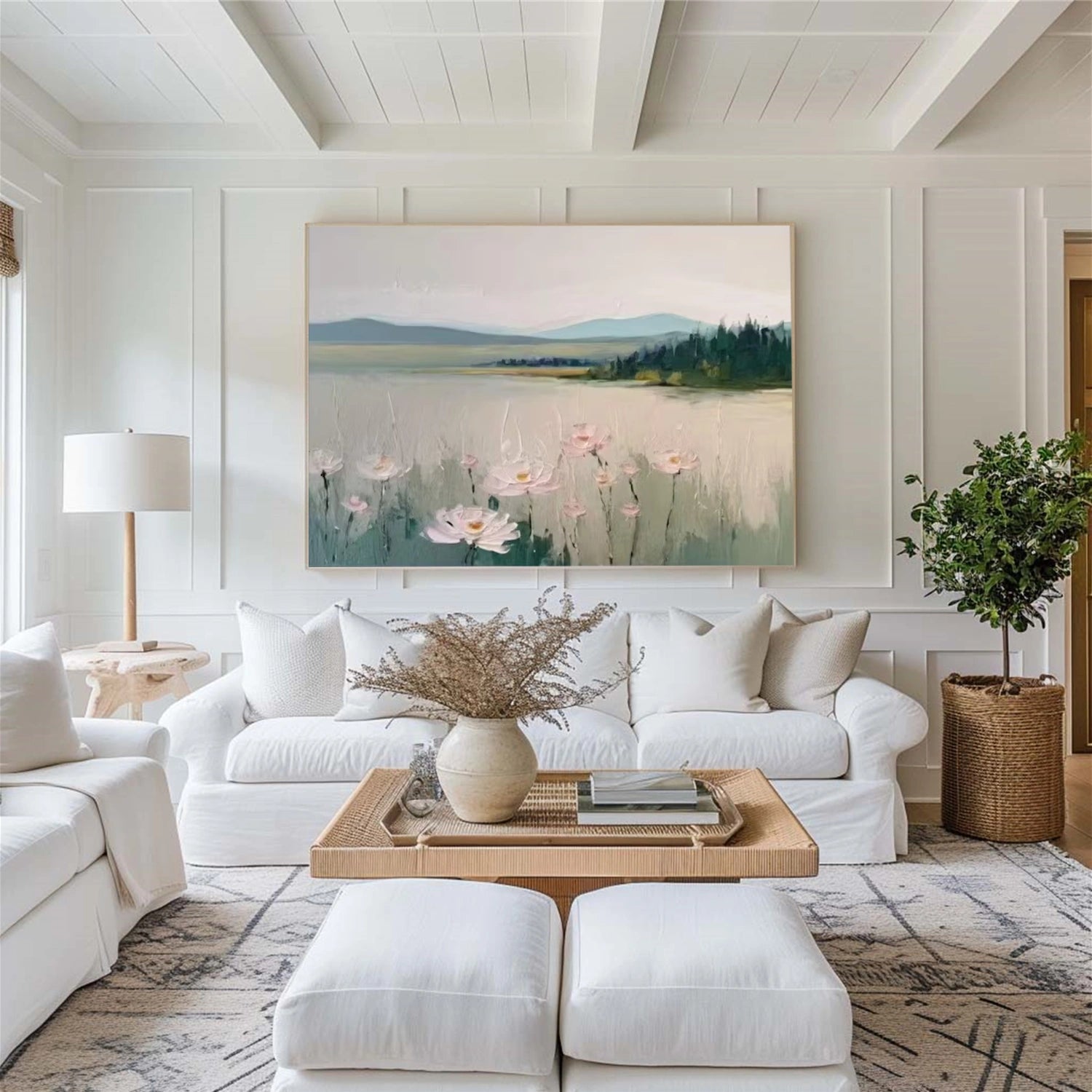 Flower & Tree Abstract Canvas Art #FT 307