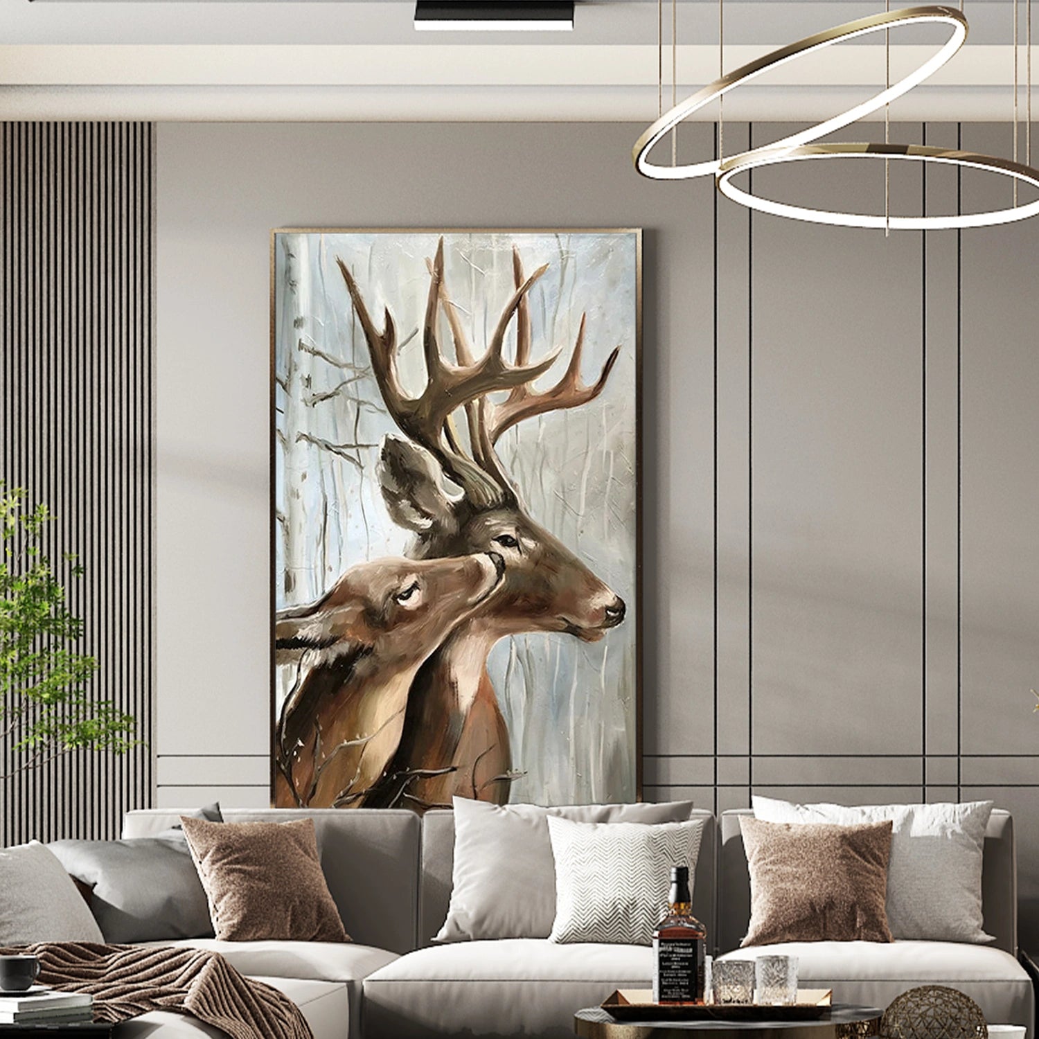 Abstract Animal Textured Canvas Art #AP175