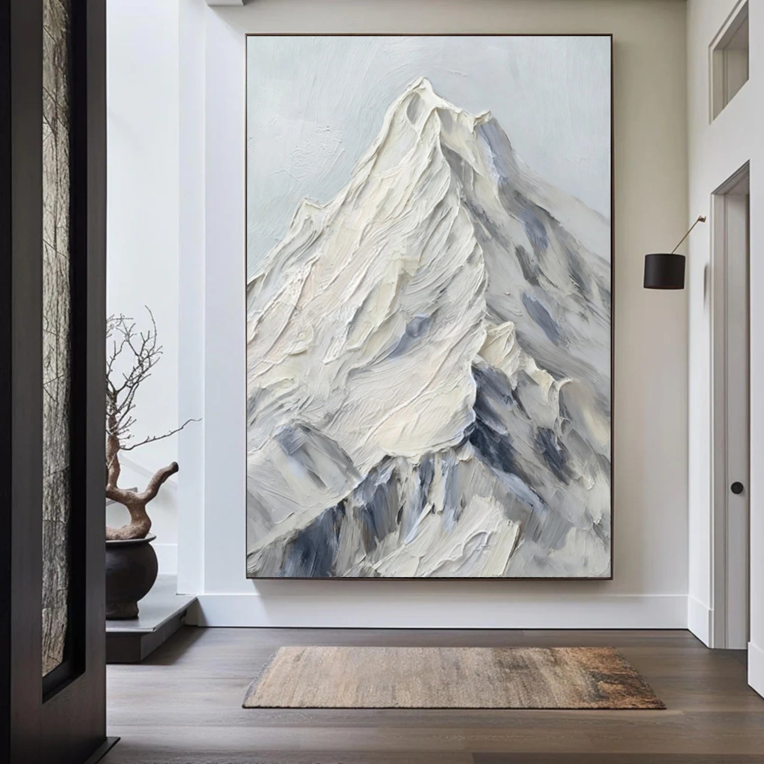Abstract Mountain Textured Canvas Art #MM331