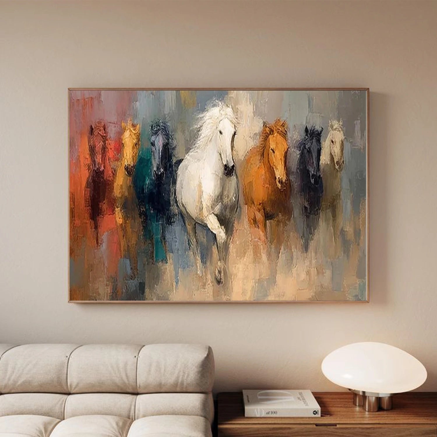 Abstract Horse Animal Canvas Art #AP221