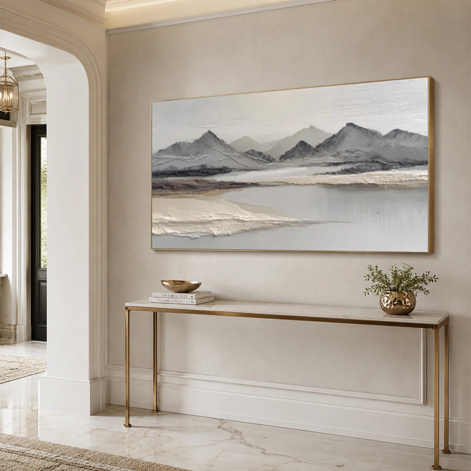 Minimalist Mountain Texture Canvas # MM464