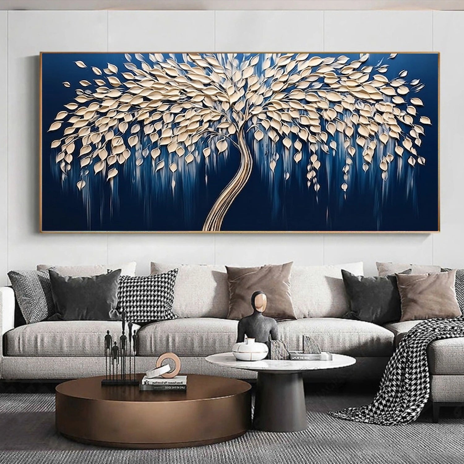 Flower & Tree Abstract Textured Canvas # FT 369