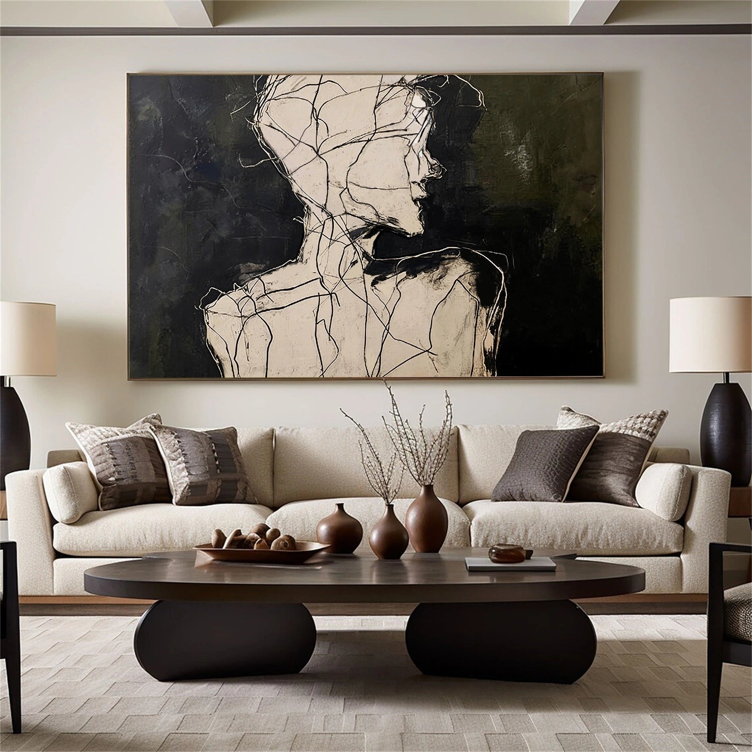 Abstract Portrait Textured Wall Art #PT 063