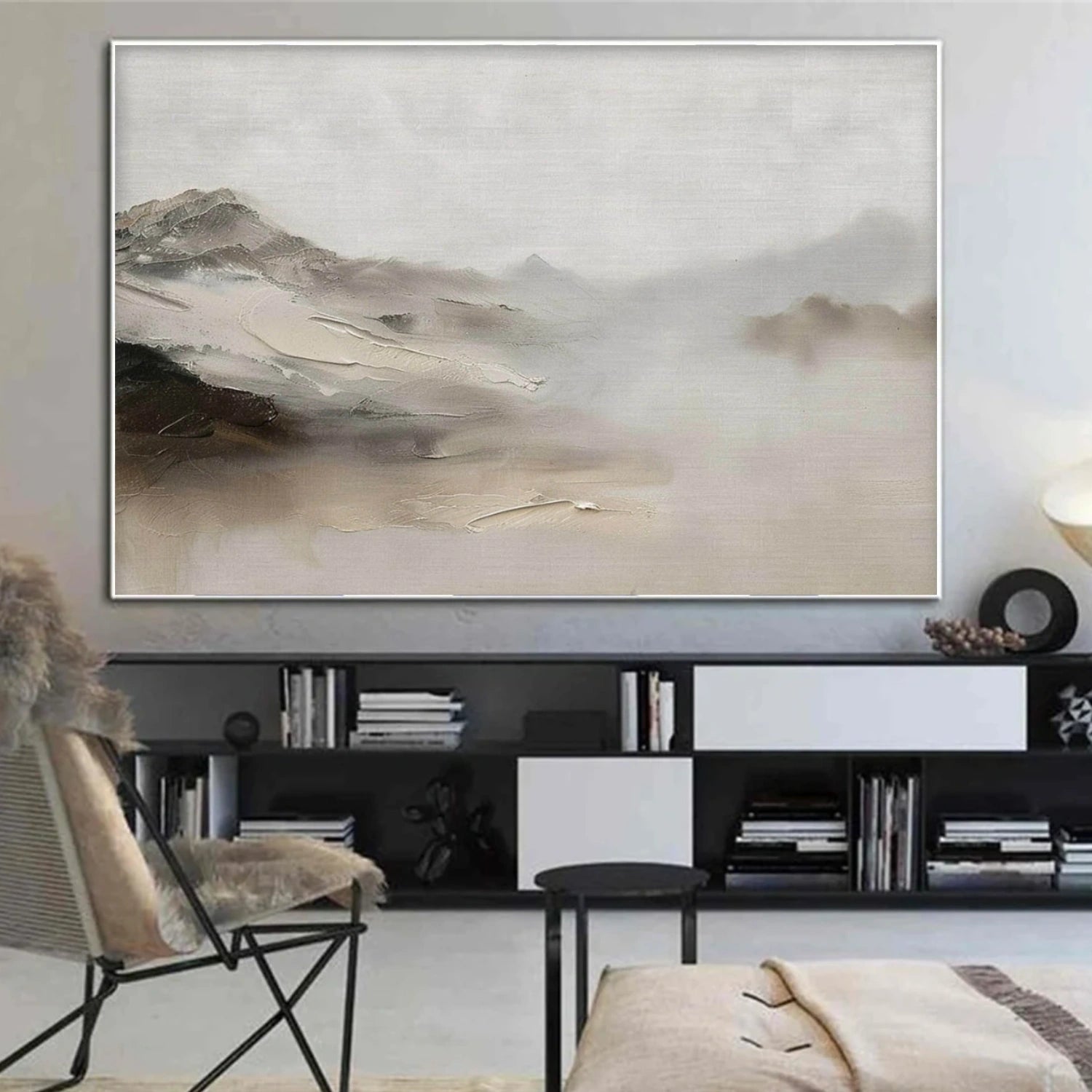 Minimalist Mountain Texture Canvas # MM423