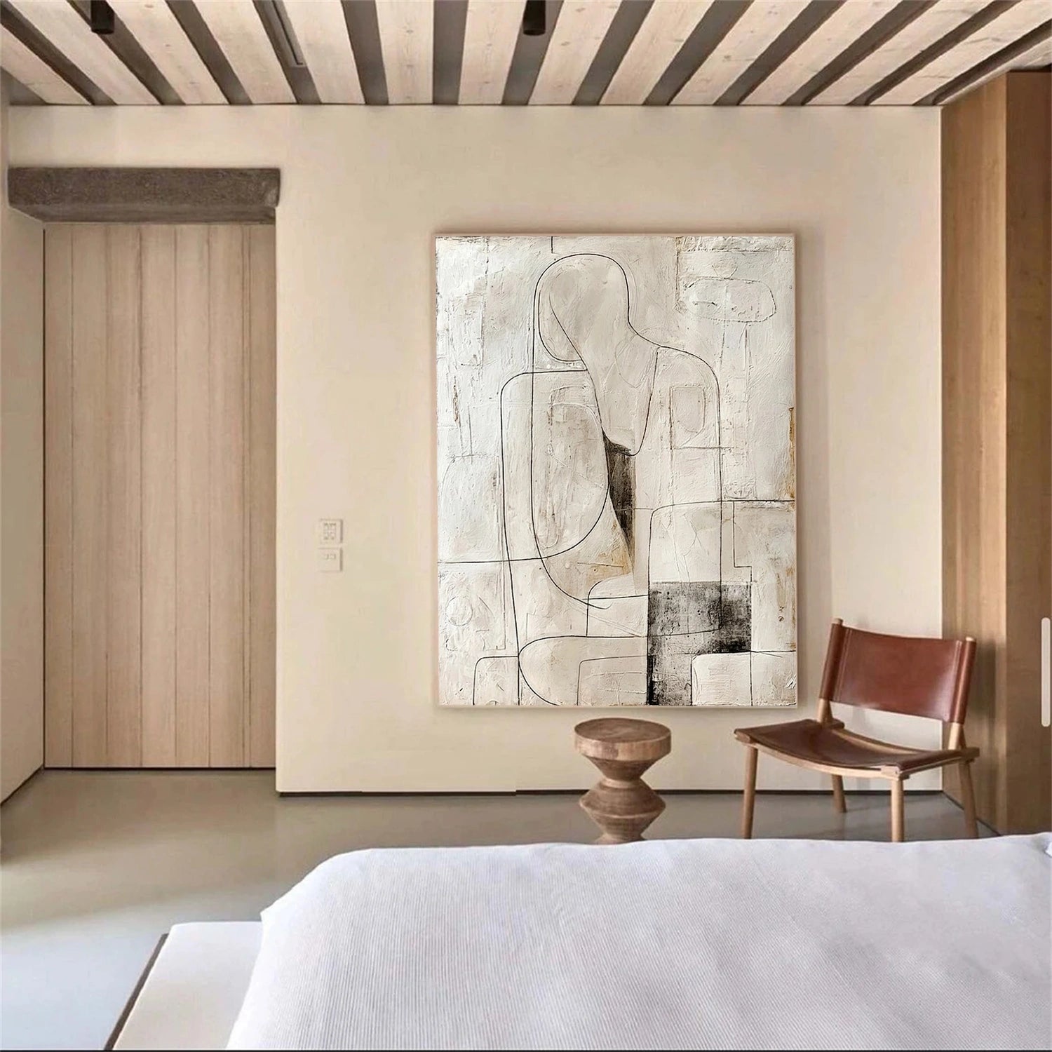 Contemporary Abstract Minimalist Textured Wall Art #CW053