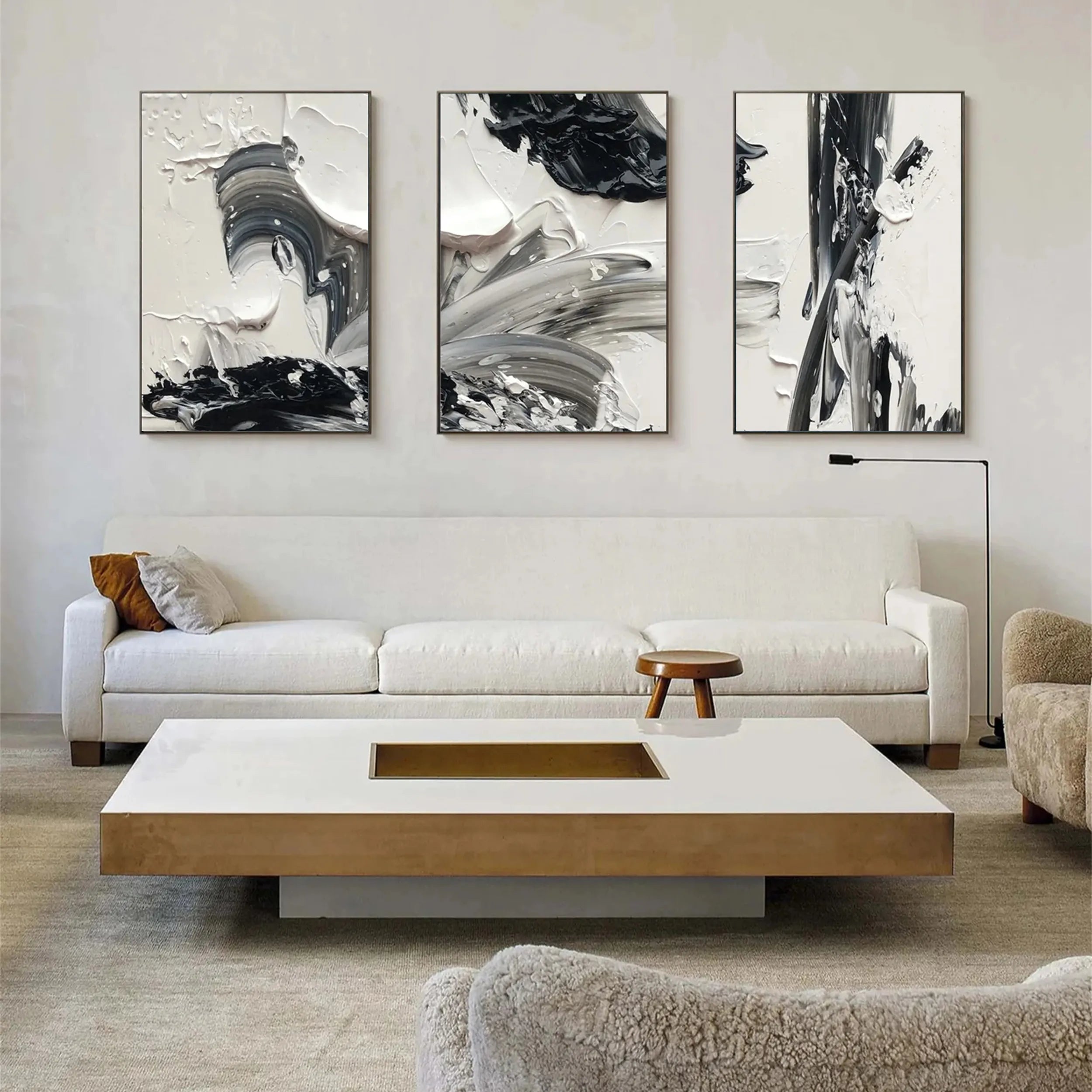 Minimalistic Balance Canvas Painting Set of 3 #MM285