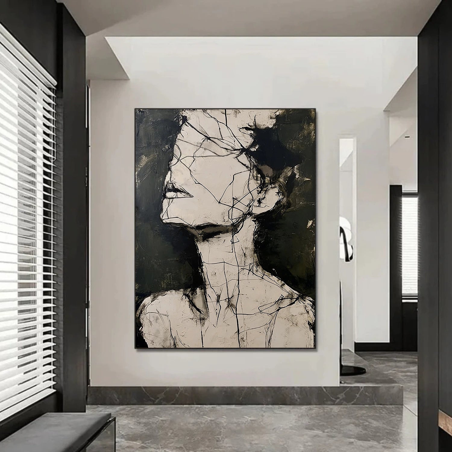 Abstract Portrait Textured Wall Art #PT 061