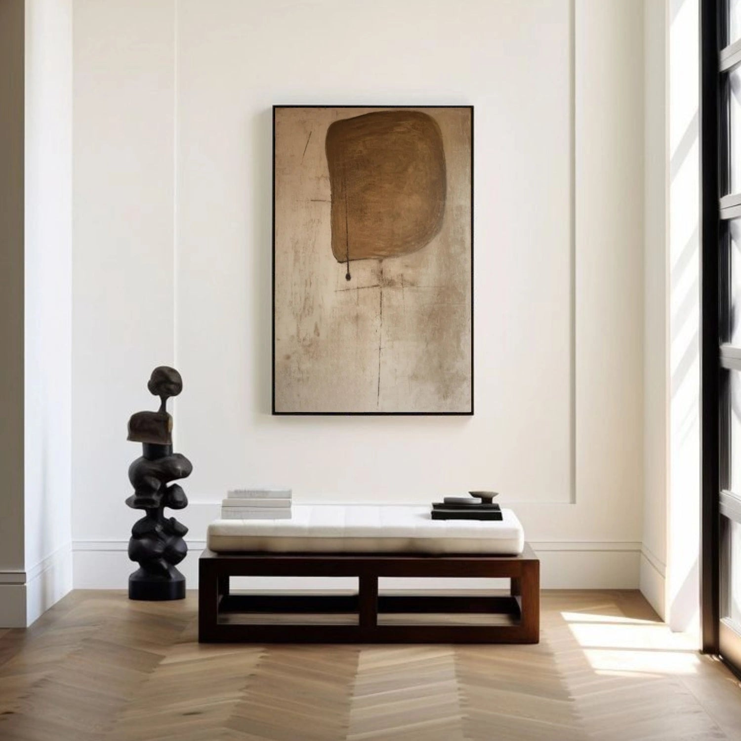 Beige & Brown Abstract Wall Art #BB178