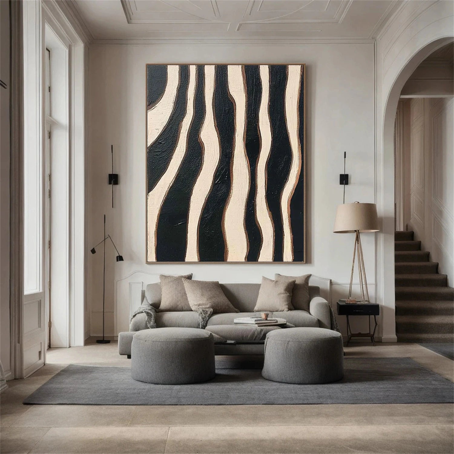 Black & Beige Wabi Sabi Textured Wall Art #WS313