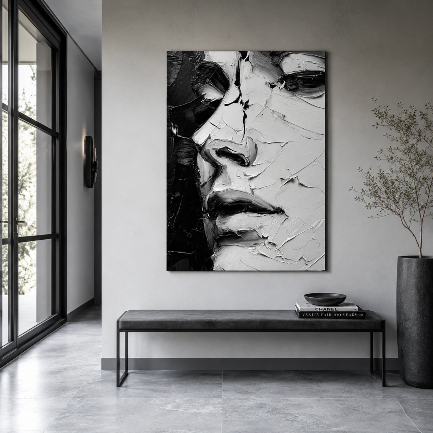 Abstract Portrait Texture Wall Art #PT 082
