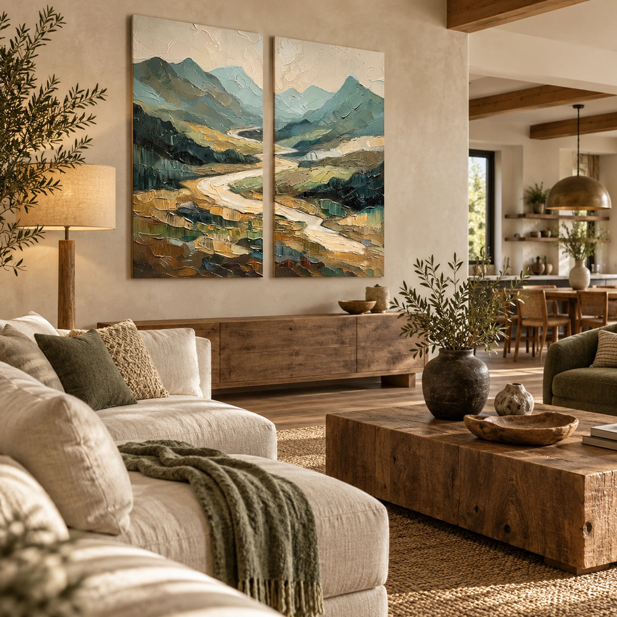 Minimalist Mountain Canvas Set of 2# MM480