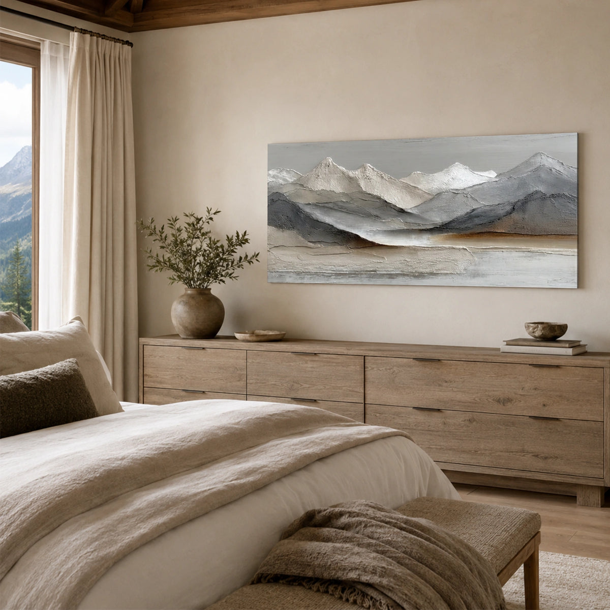 Minimalist Mountain Texture Canvas # MM462