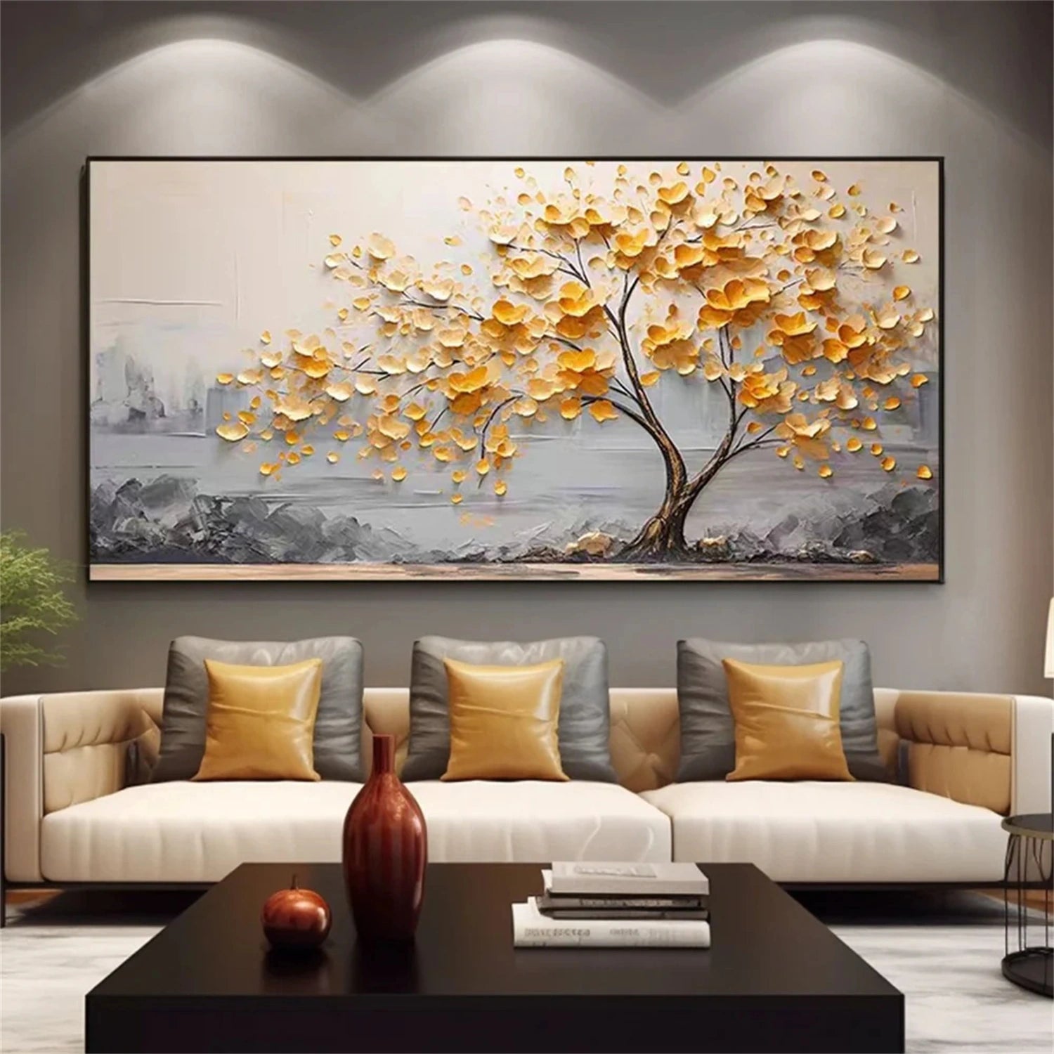 Custom Size Flower And Tree Painting #FT 123