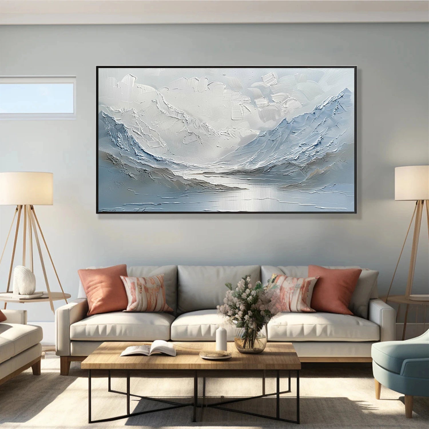 Minimalist Mountain Texture Canvas # MM420