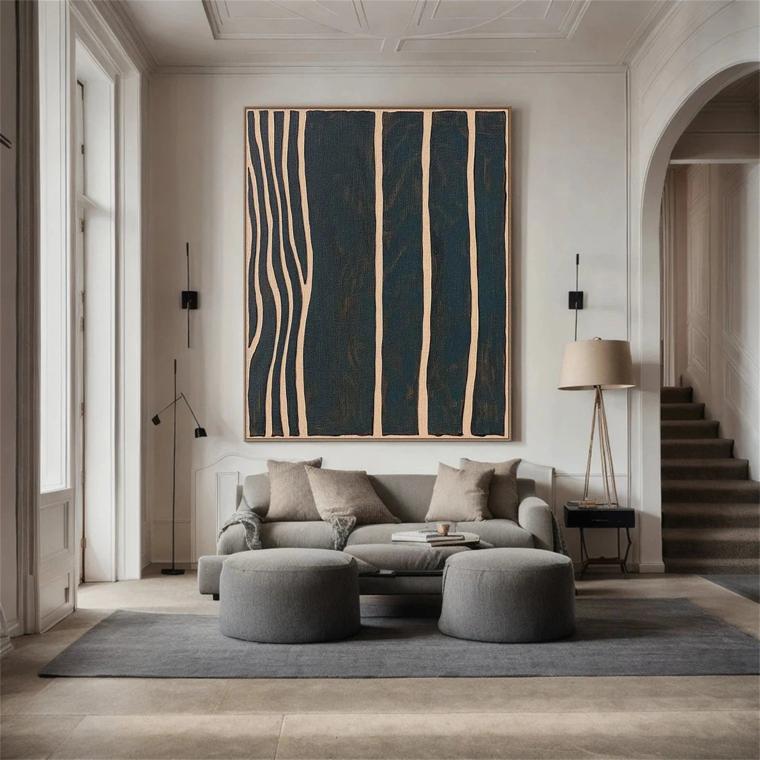 Black & Beige Wabi Sabi Textured Wall Art #WS312