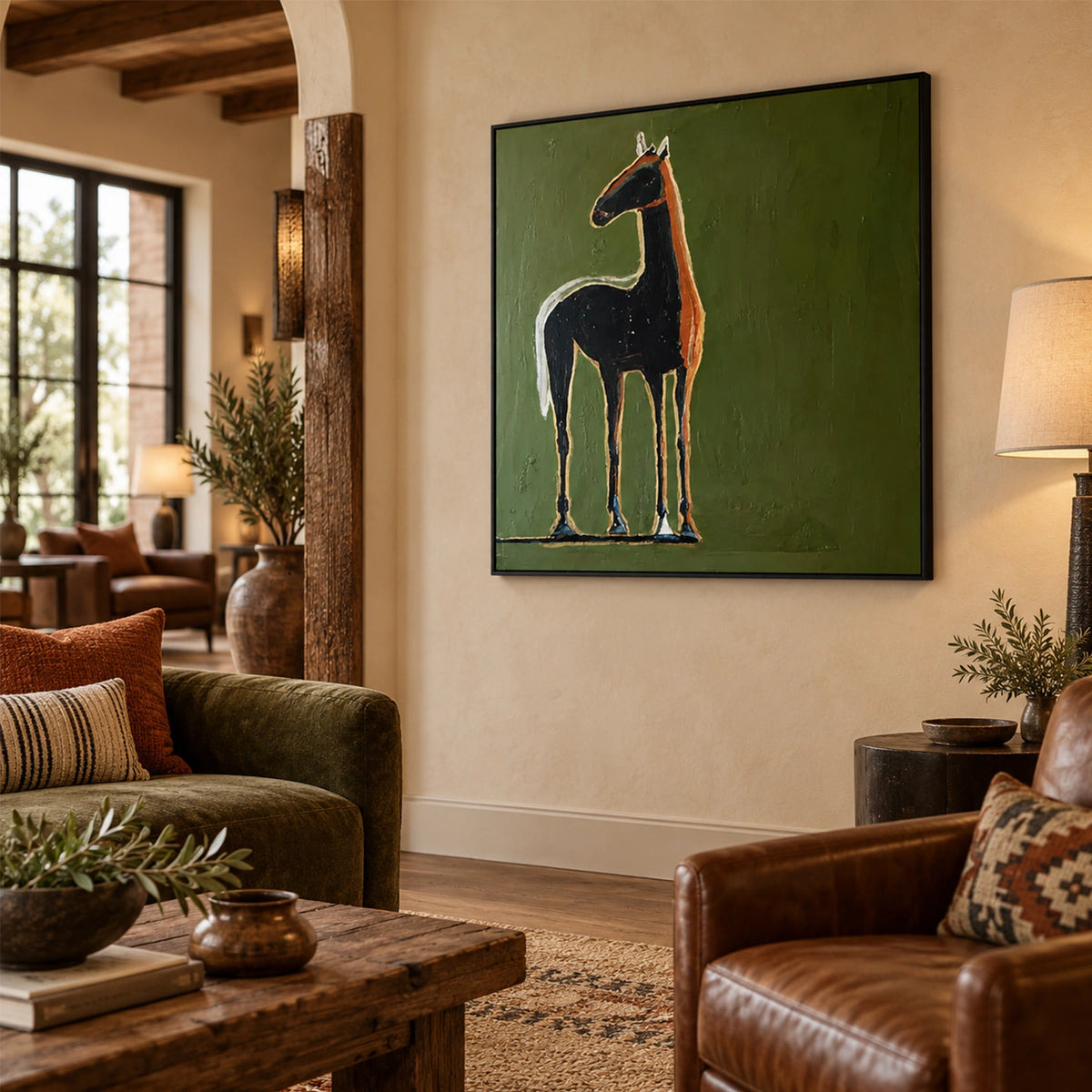 Abstract Animal Canvas Art #AP253