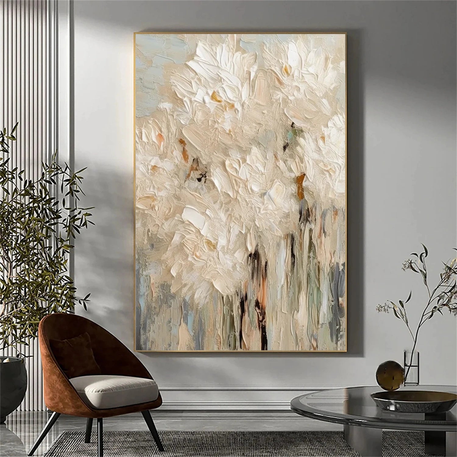 Flower And Tree Abstract Texture  Canvas Art #FT 221