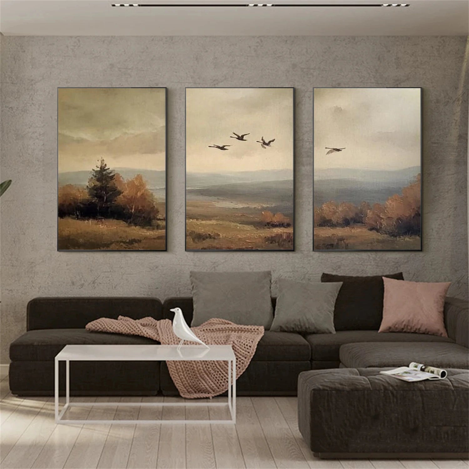 Abstract Urban Set of 3  Landscape Painting #UL 043