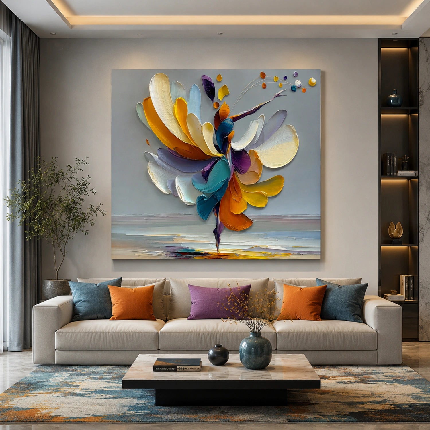 Abstract Portrait Texture Wall Art #PT 075