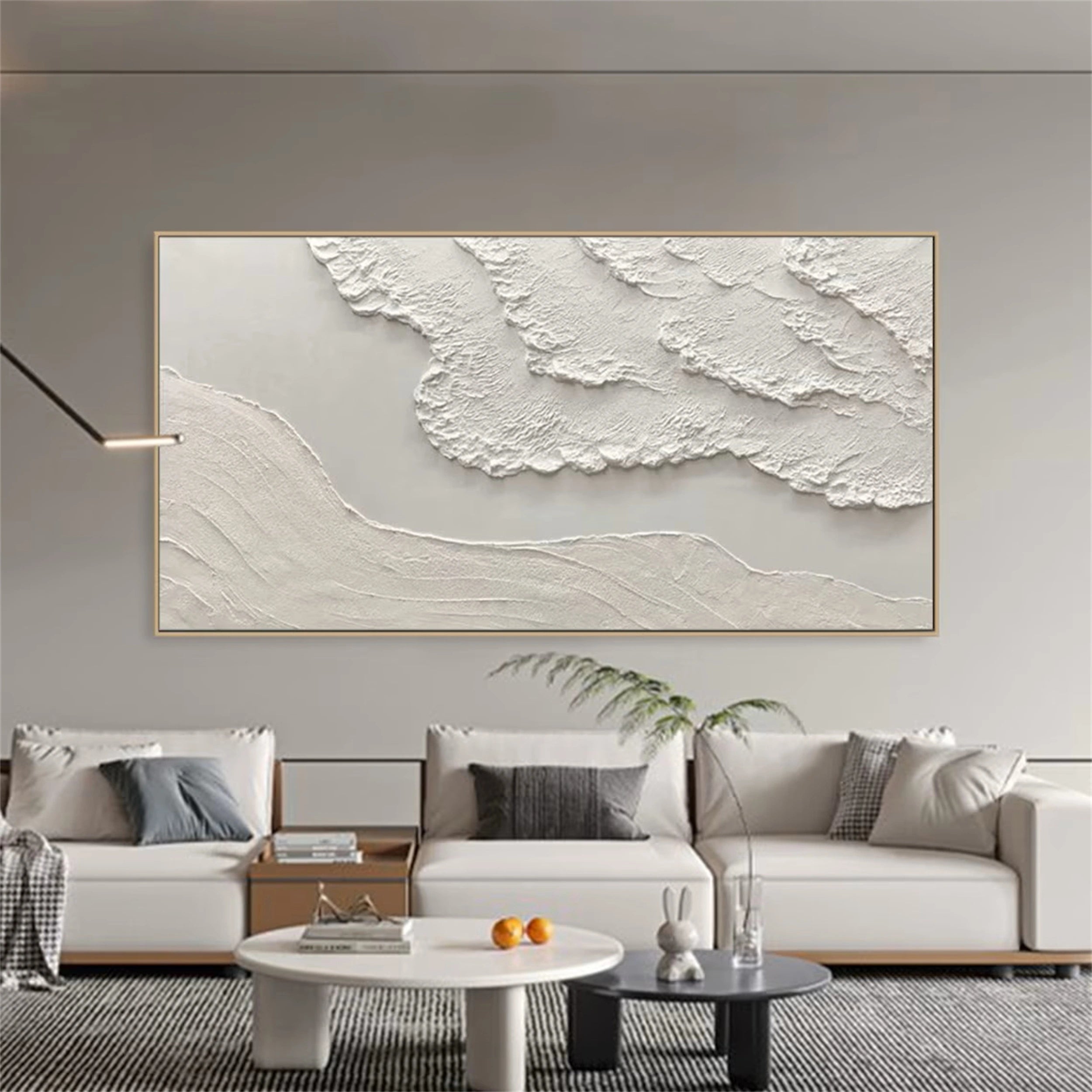 Beige Minimalist Textured Wall Art #MM103