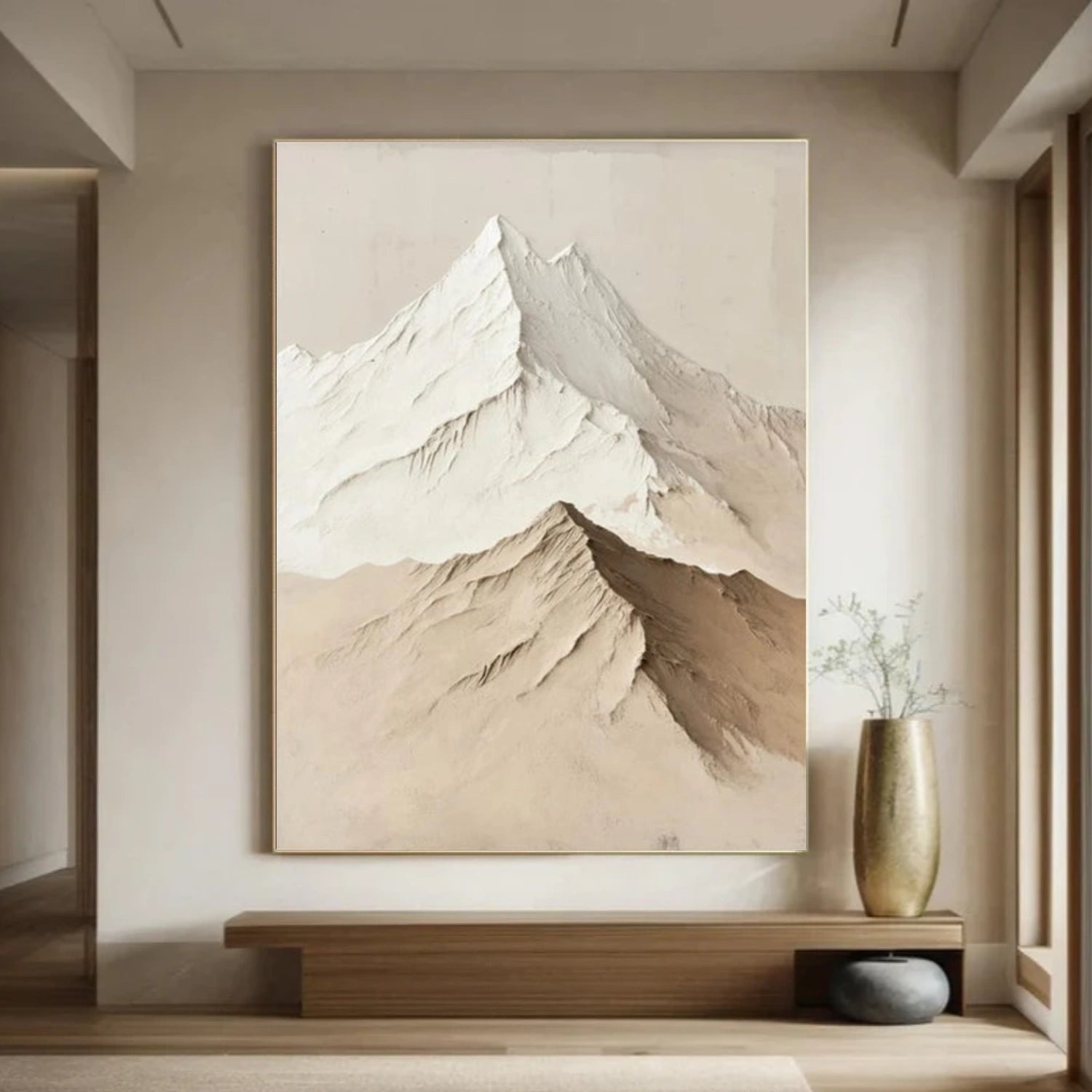 Minimalist Mountain Texture Canvas  # MM394