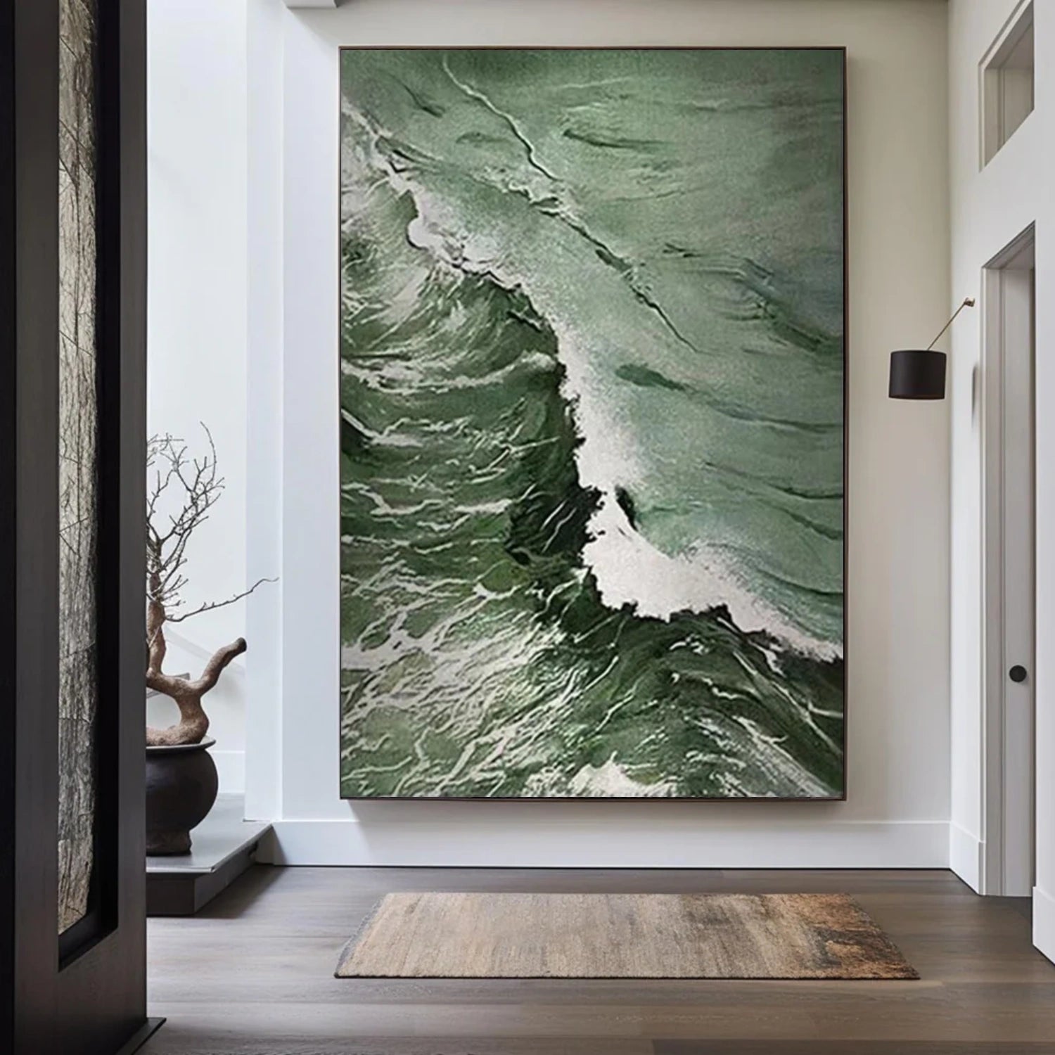 Ocean And Sky Abstract Textured Canvas Art #OS 324