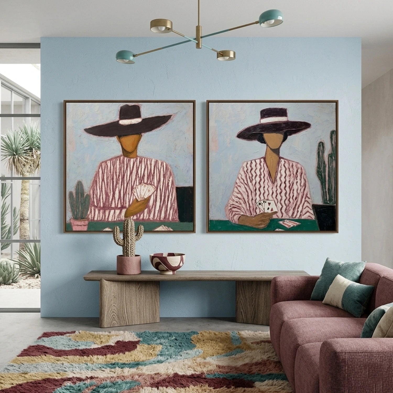 Americana Wall Art Square Set of 2 #VE013