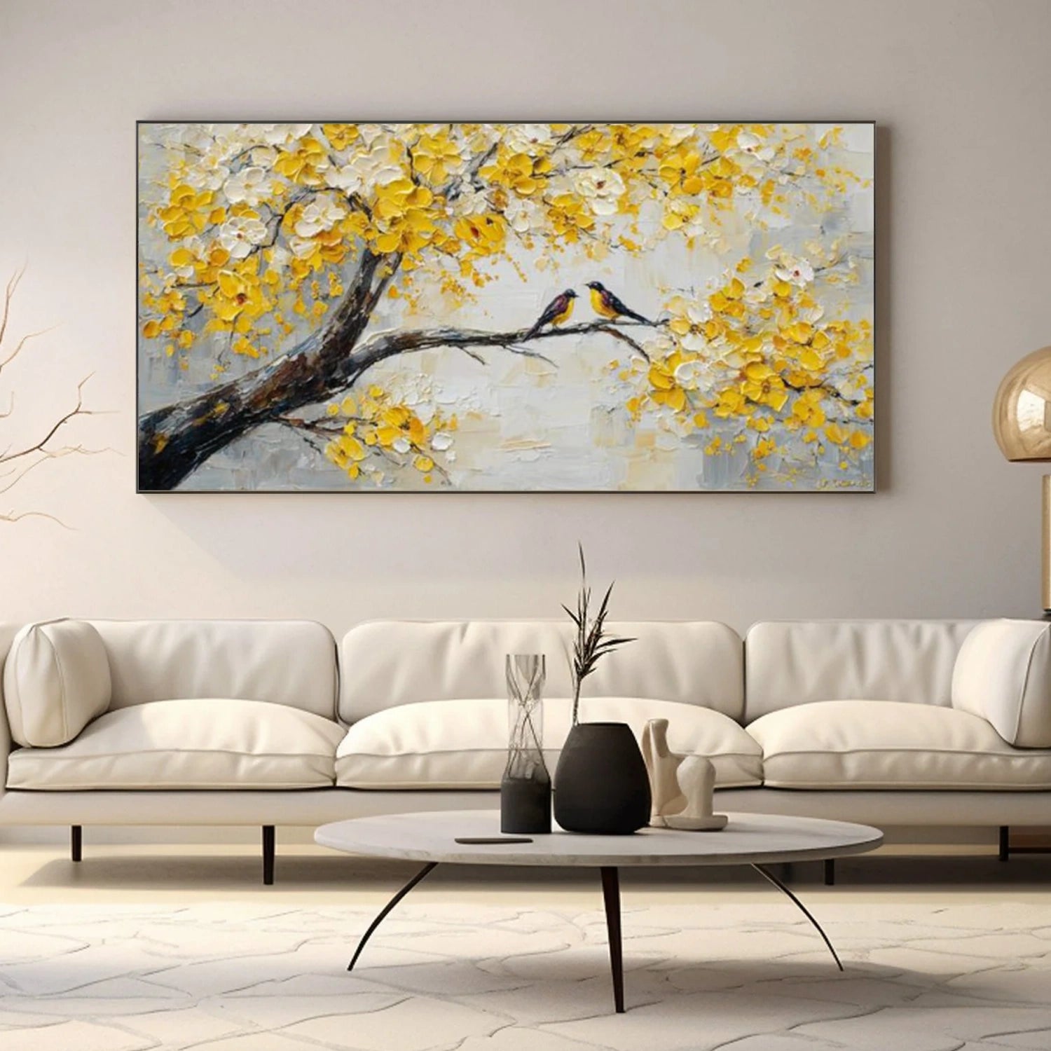 Flower & Tree Abstract Textured Canvas # FT 366