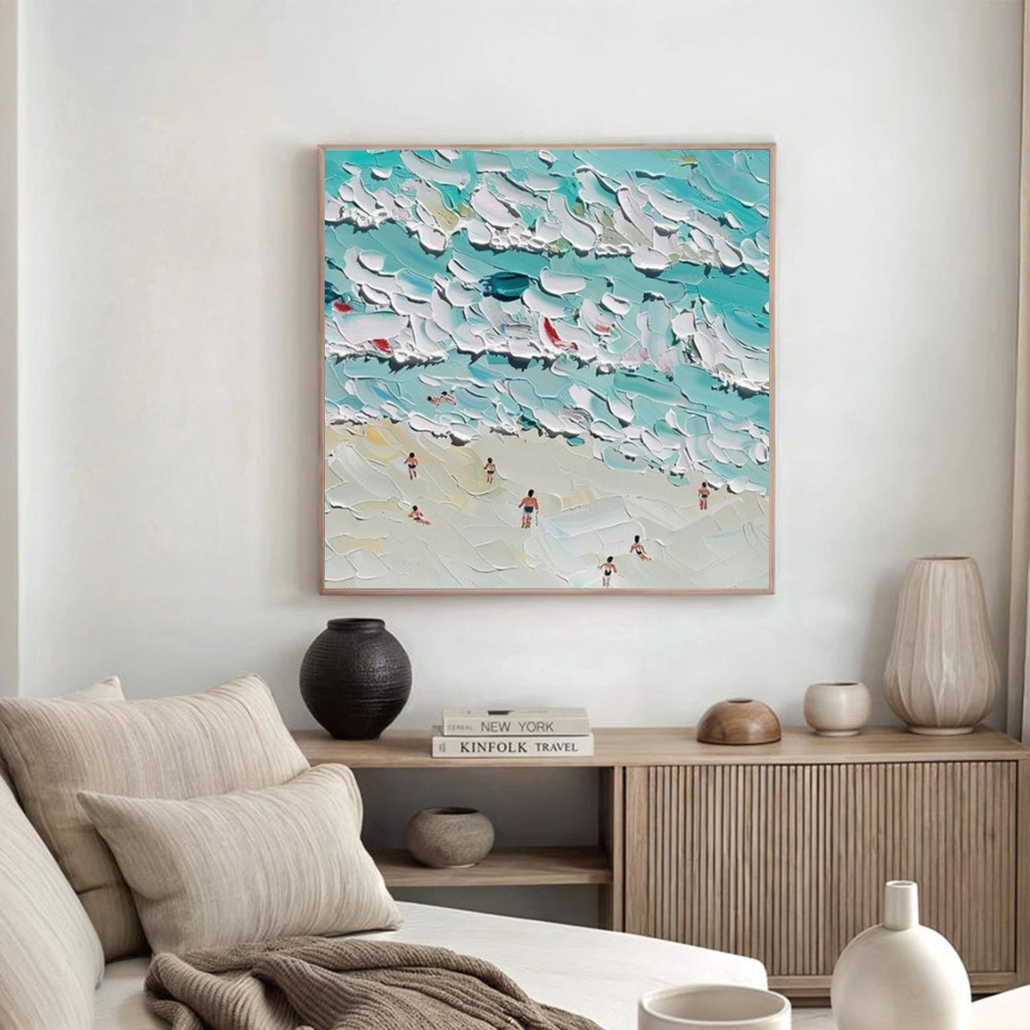 Swimming Sport Art Texture Painting Canvas  # SA081