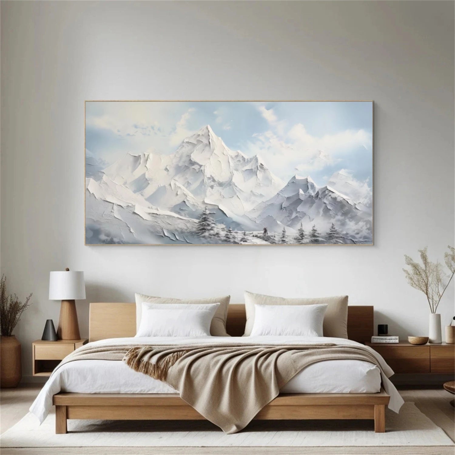 Abstract Mountain Textured Canvas Art #MM328