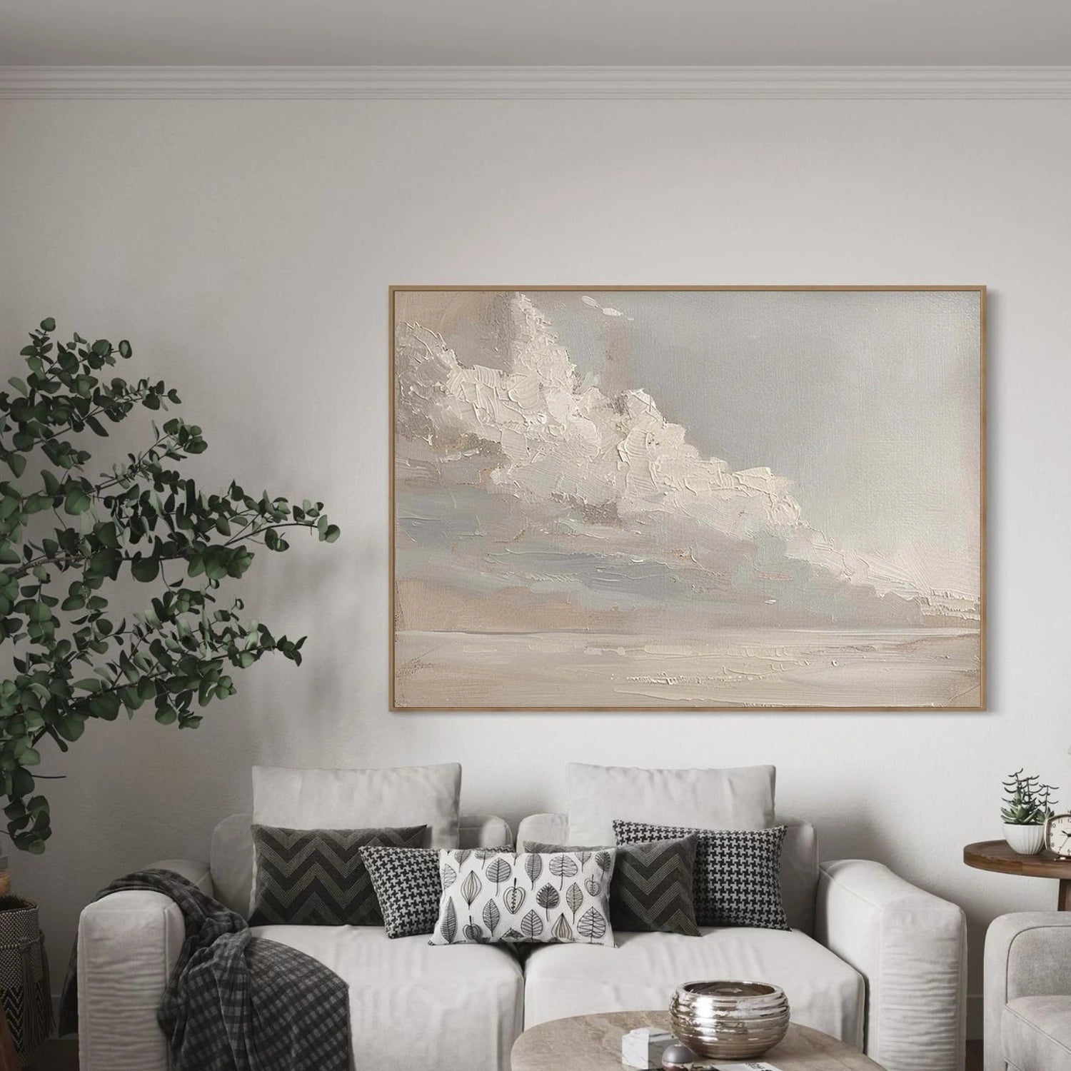 Ocean And Sky Abstract Texture Canvas Art #OS396