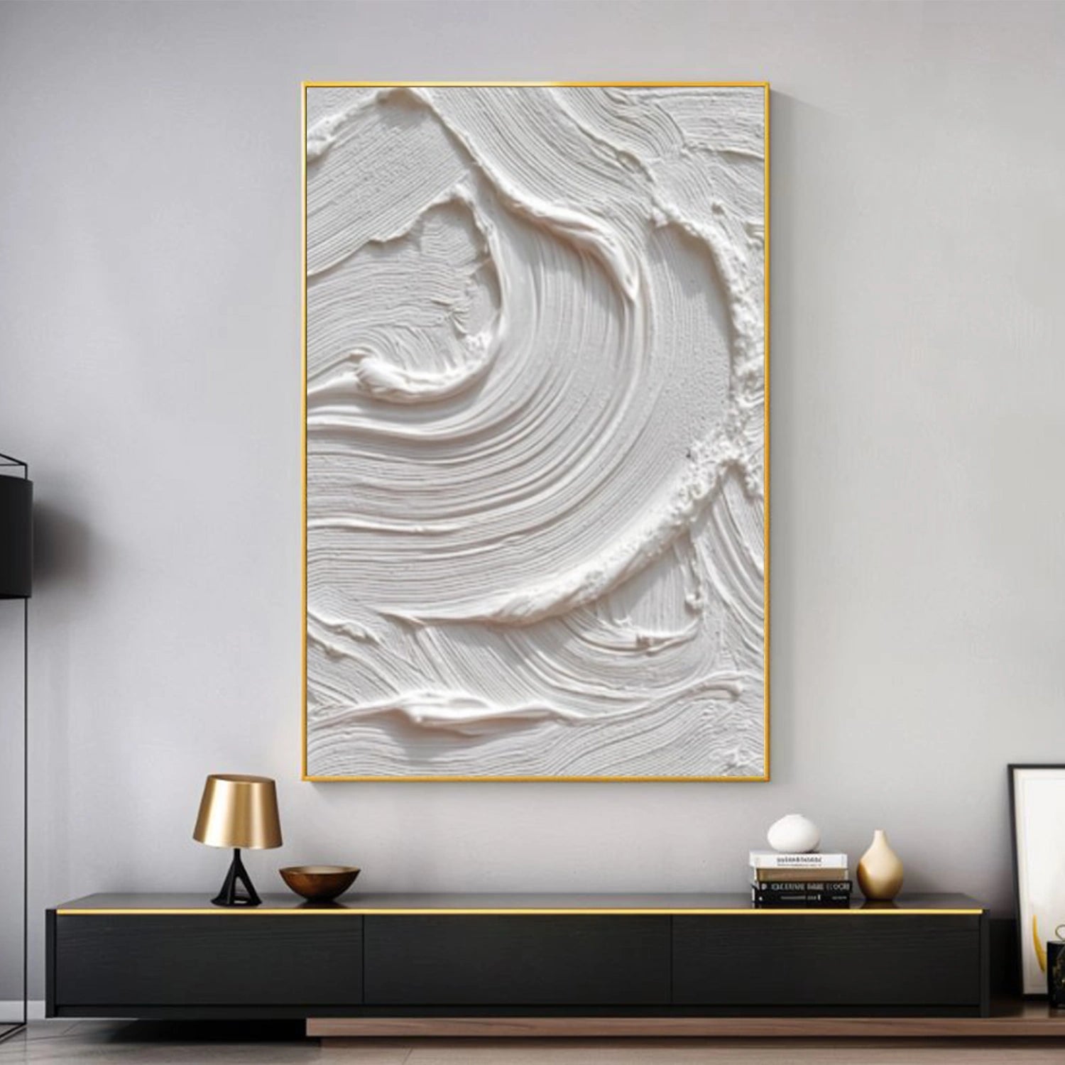 White Minimalist Texture Canvas # MM416